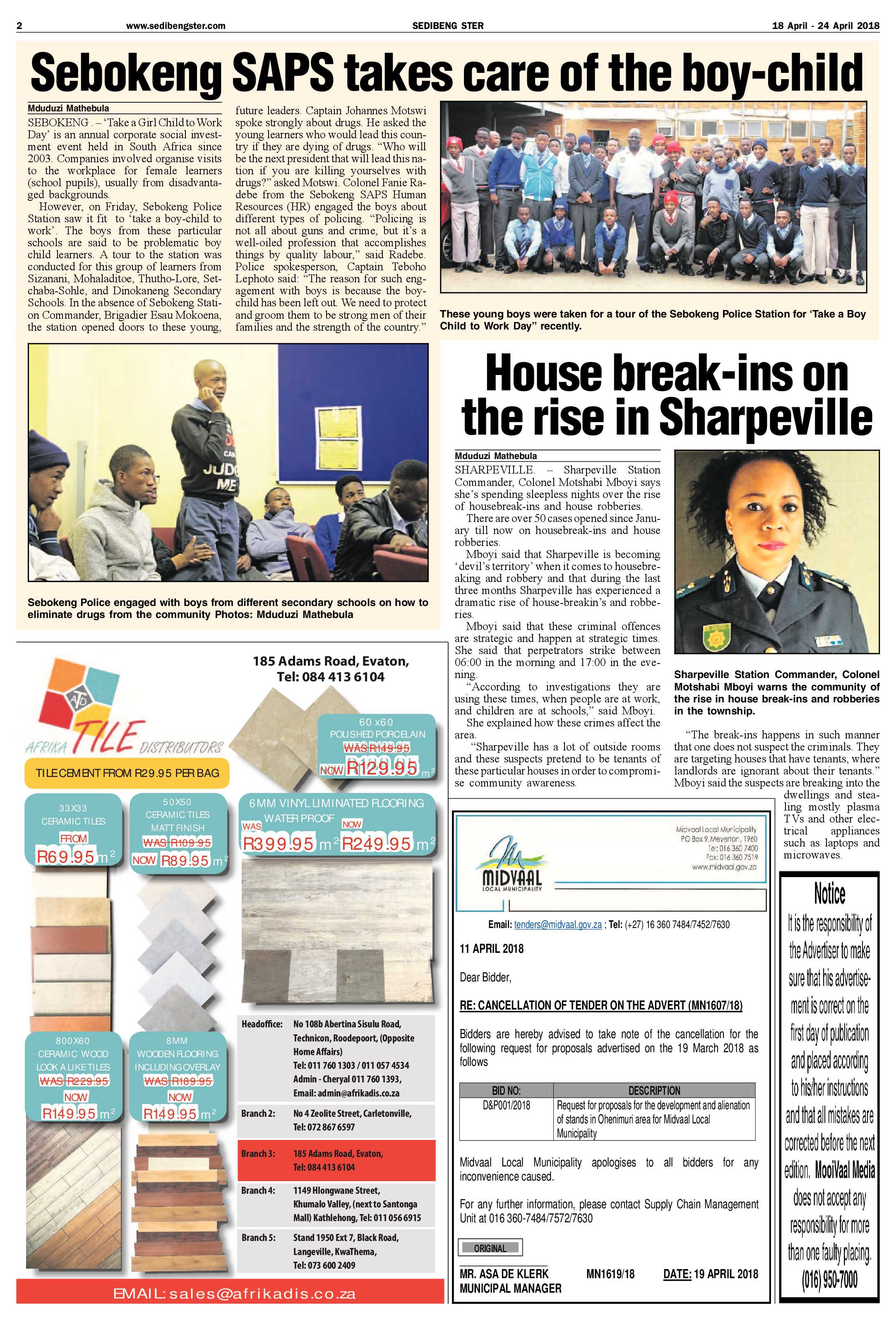 Sedibeng Ster 18 – 24 April 2018 page 2