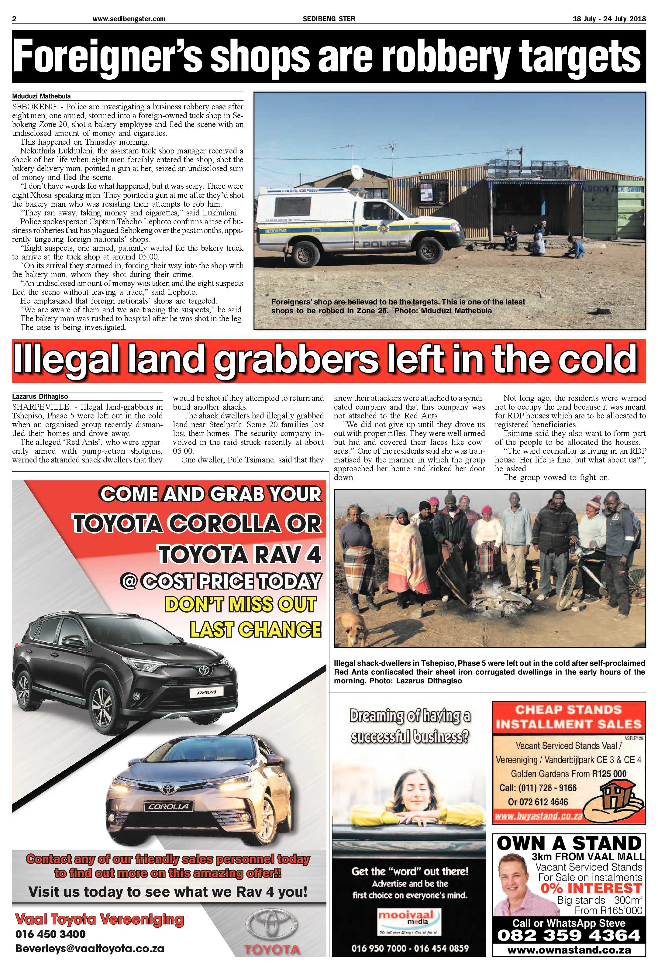Sedibeng Ster 18 – 24 July 2018 page 2