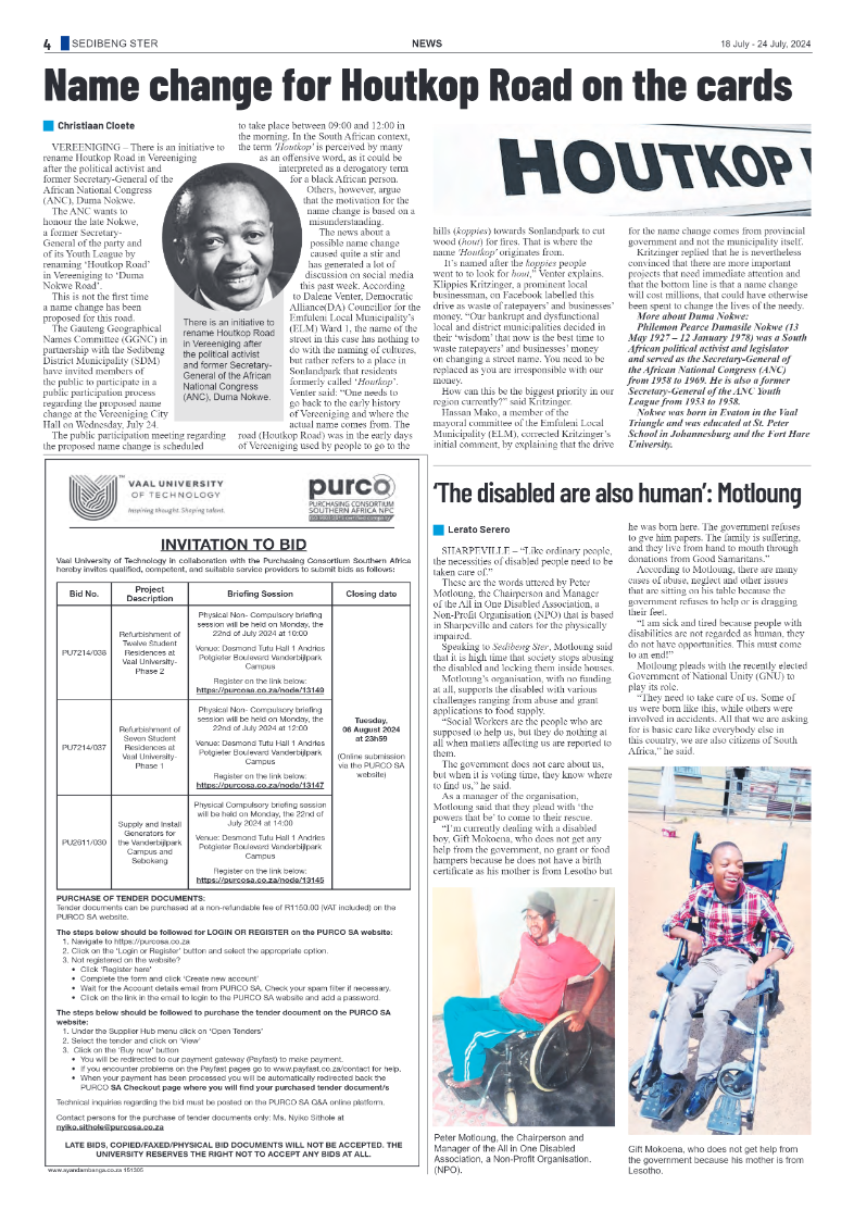 Sedibeng Ster 18 July – 24 July, 2024 page 4