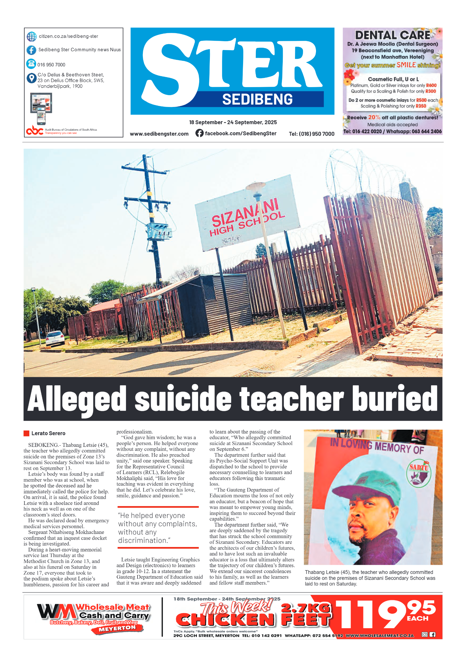 Sedibeng Ster 18 September – 24 September, 2025 page 1