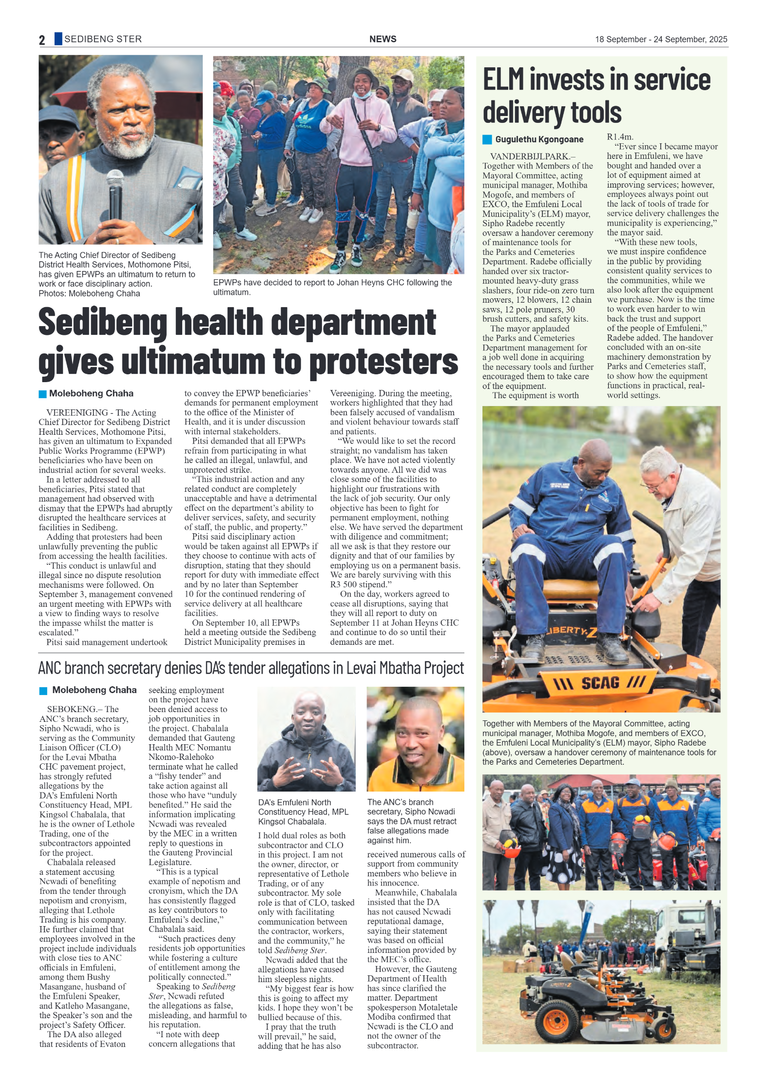 Sedibeng Ster 18 September – 24 September, 2025 page 2
