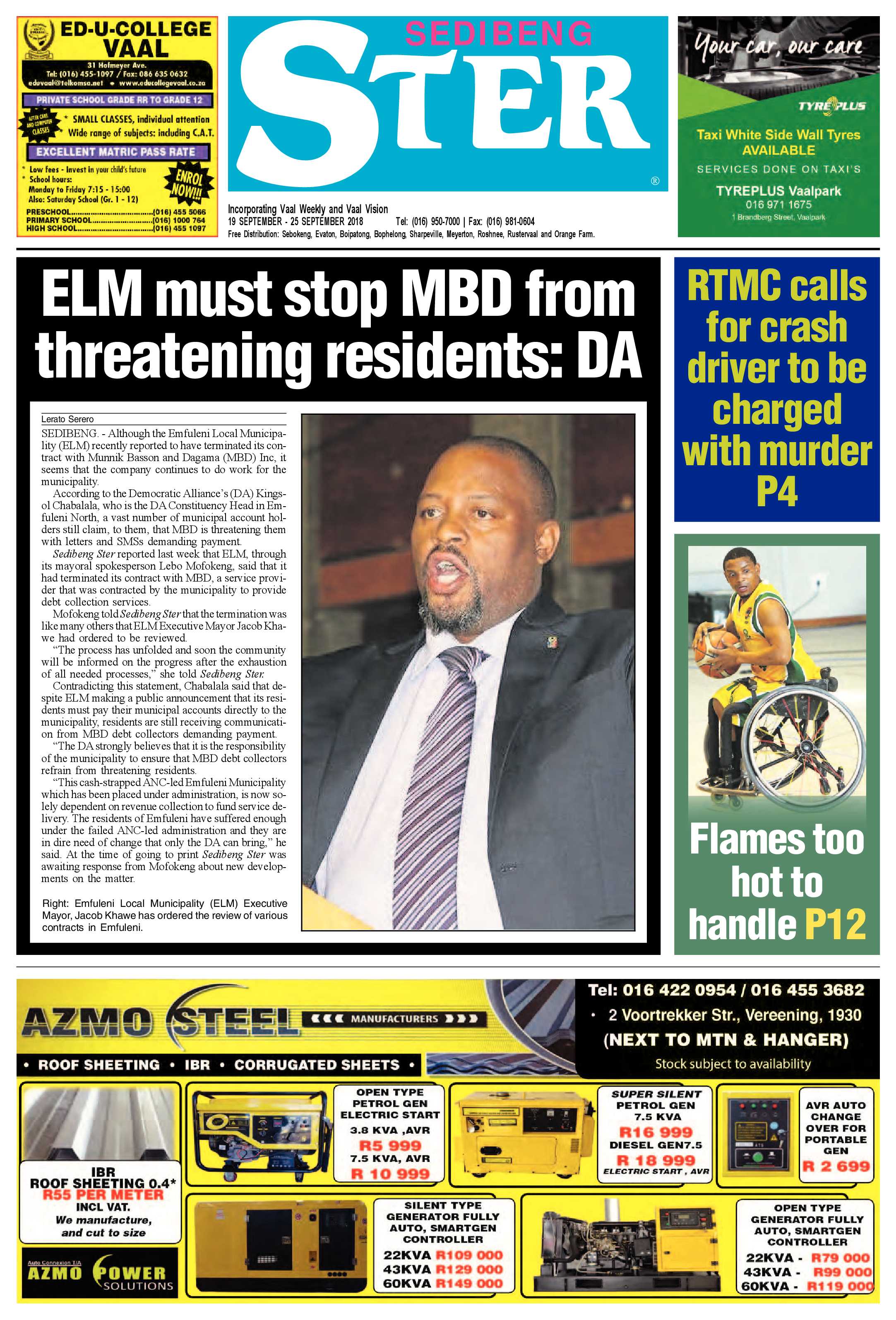 Sedibeng Ster 19 – 24 September 2018 page 1