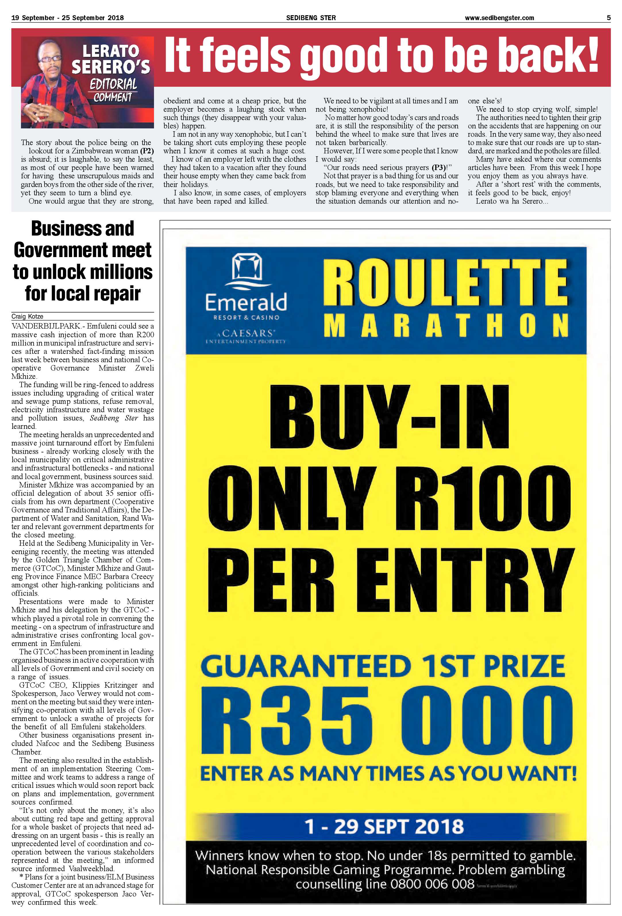 Sedibeng Ster 19 – 24 September 2018 page 5