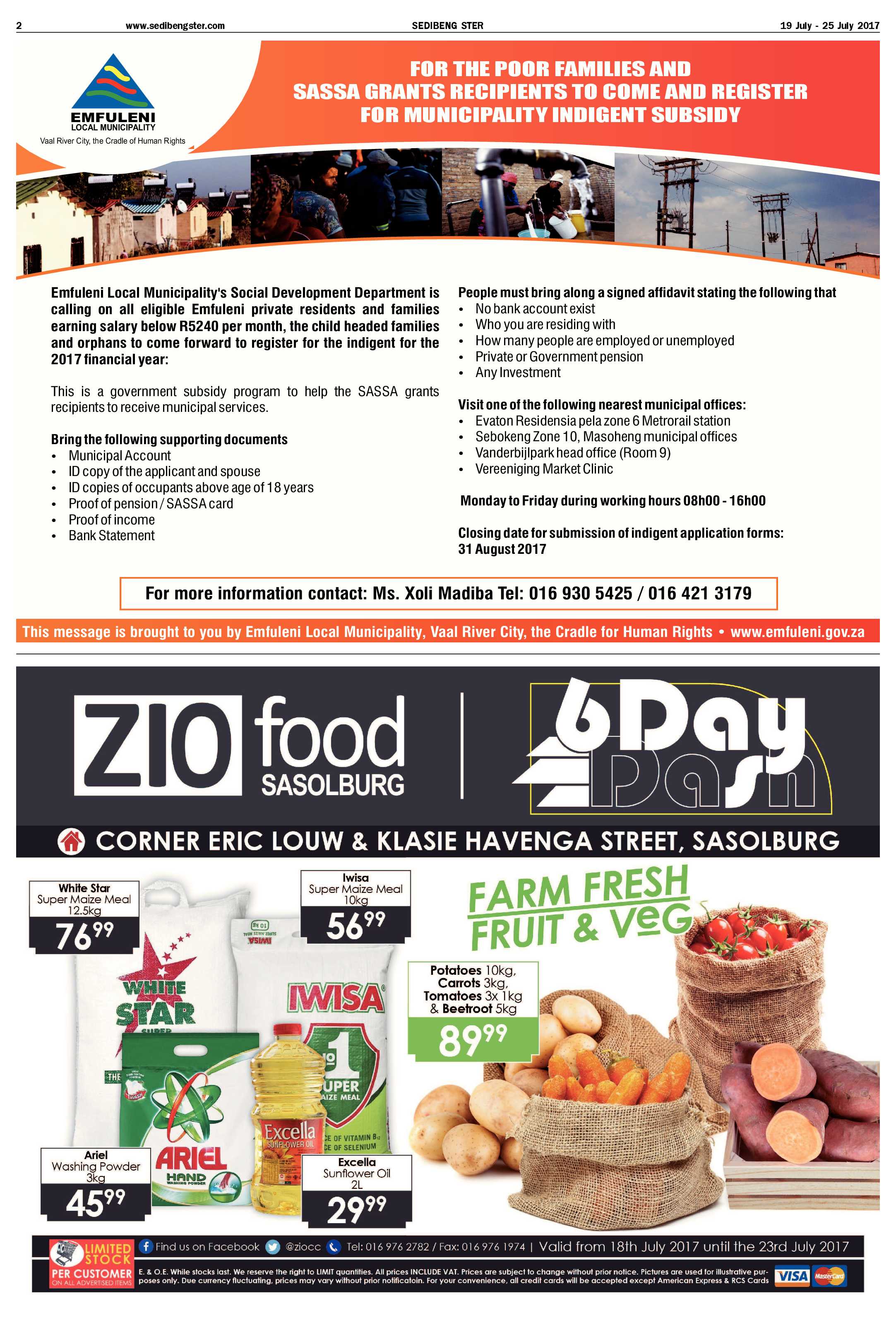 Sedibeng Ster 19 – 25 July 2017 page 2