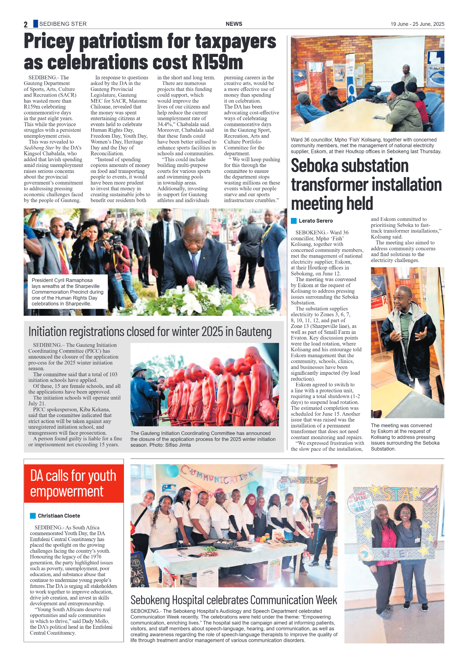 Sedibeng Ster 19 June – 25 June, 2025 page 2