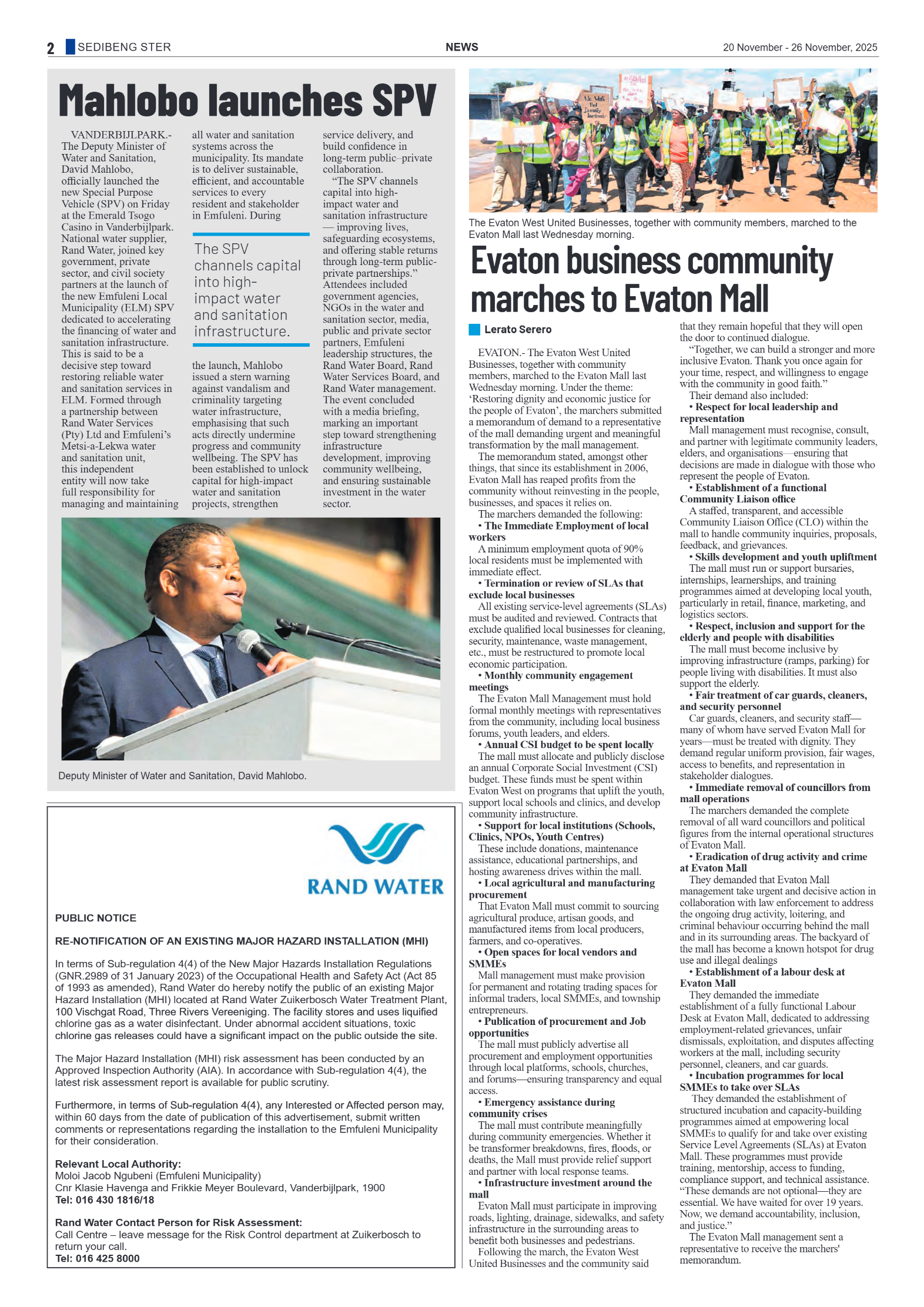 Sedibeng Ster 20 November – 26 November, 2025 page 2