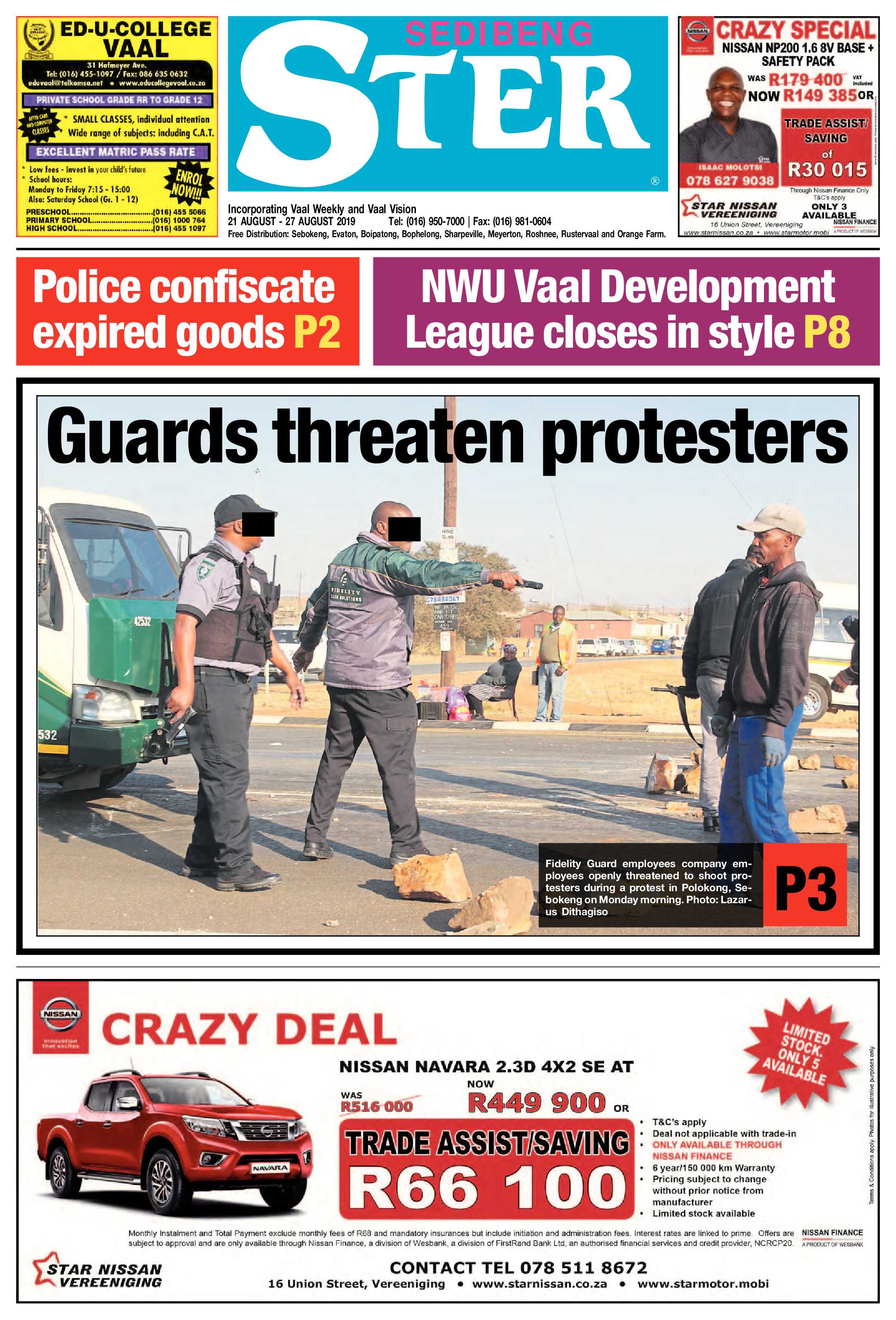 Sedibeng Ster 21 – 27 August 2019 page 1