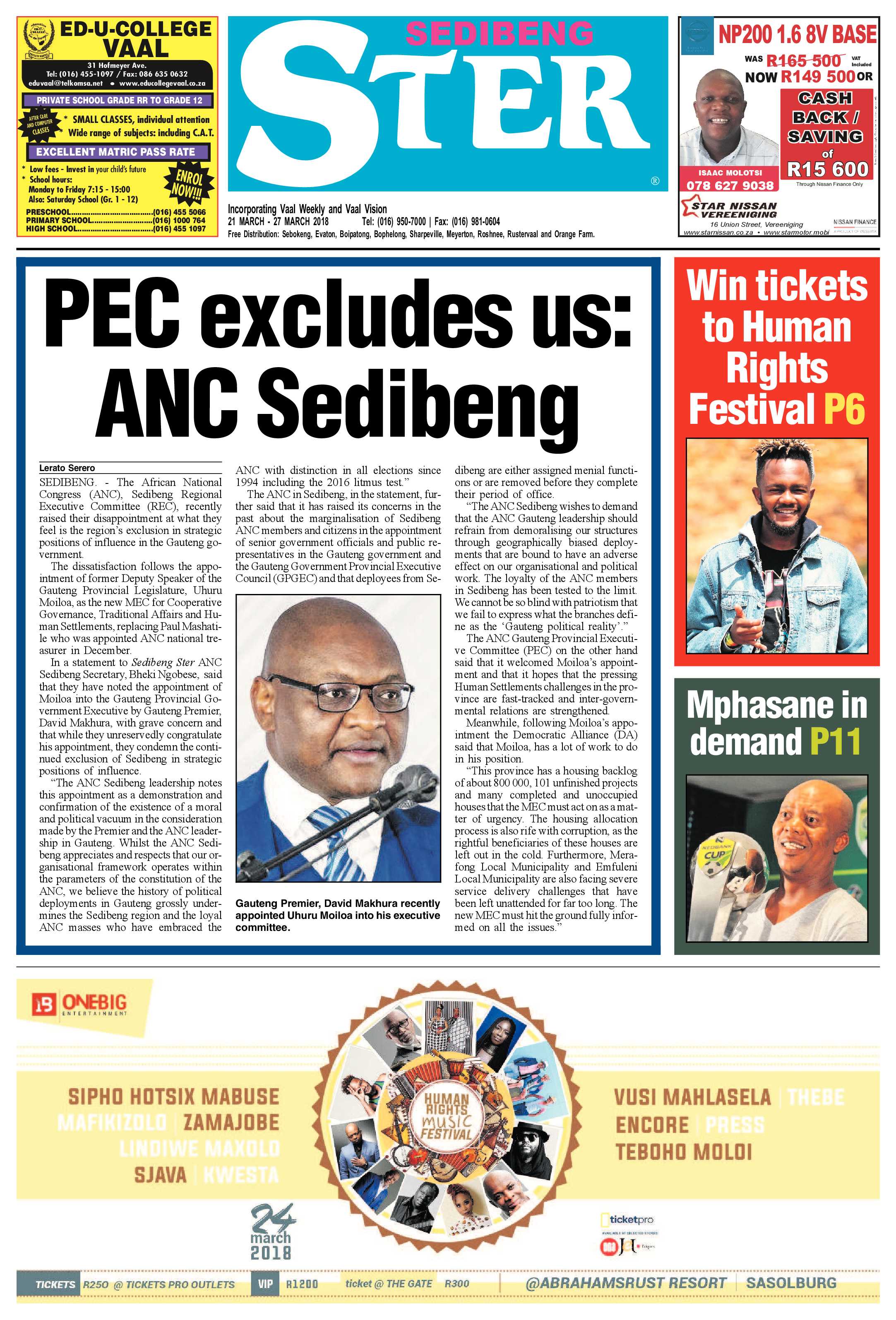 Sedibeng Ster 21 – 27 March 2018 page 1