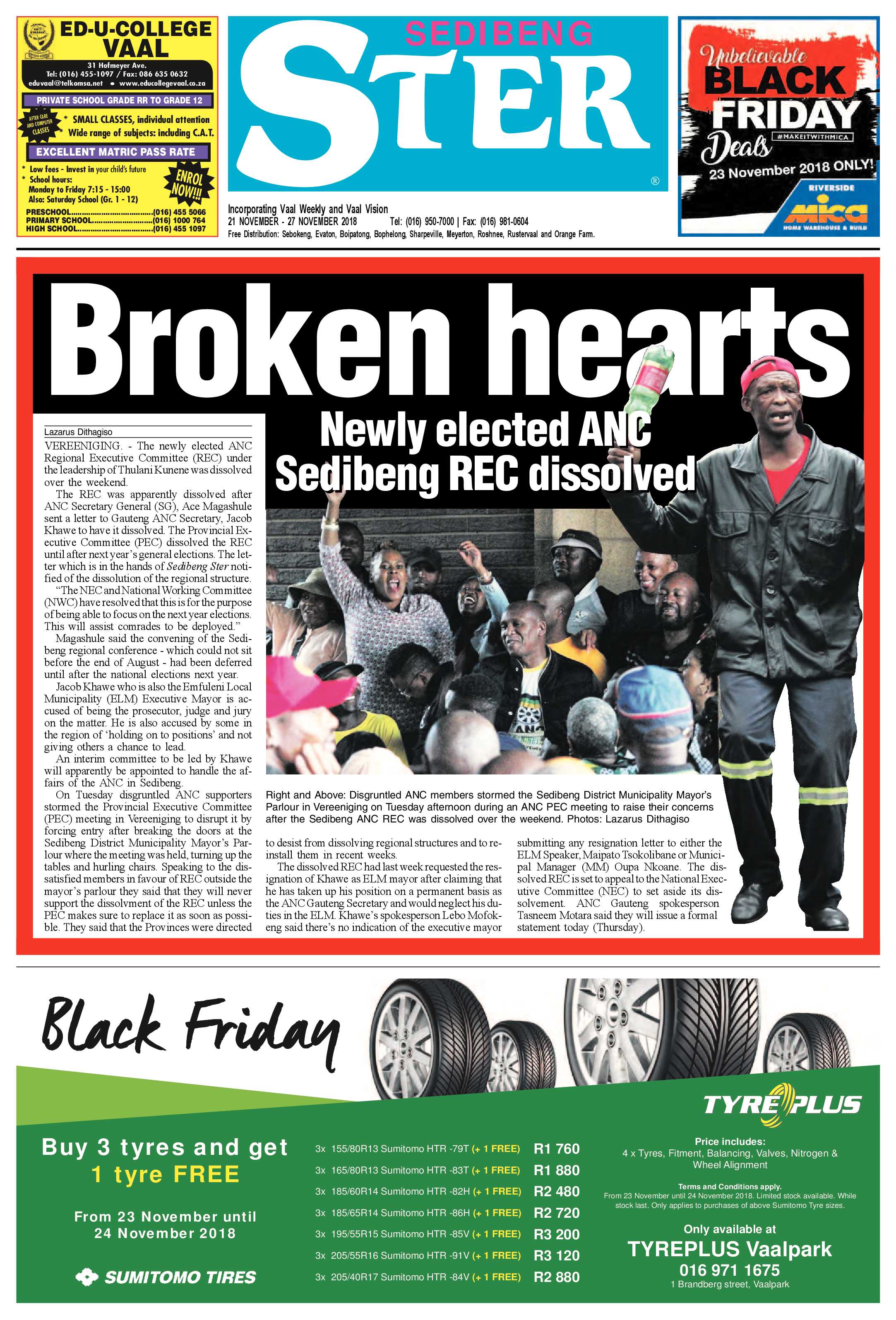 Sedibeng Ster 21 – 27 November 2018 page 1
