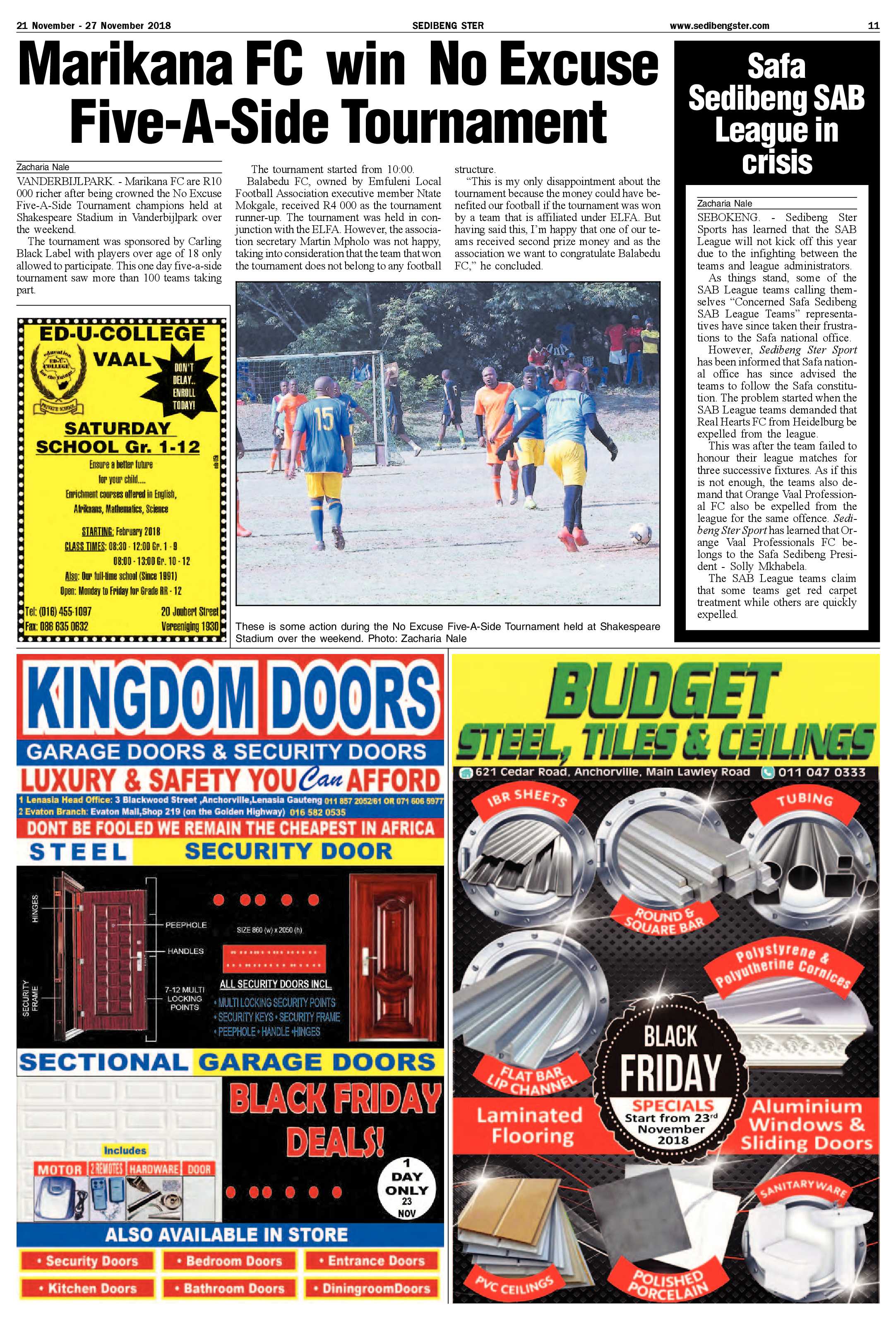 Sedibeng Ster 21 – 27 November 2018 page 11