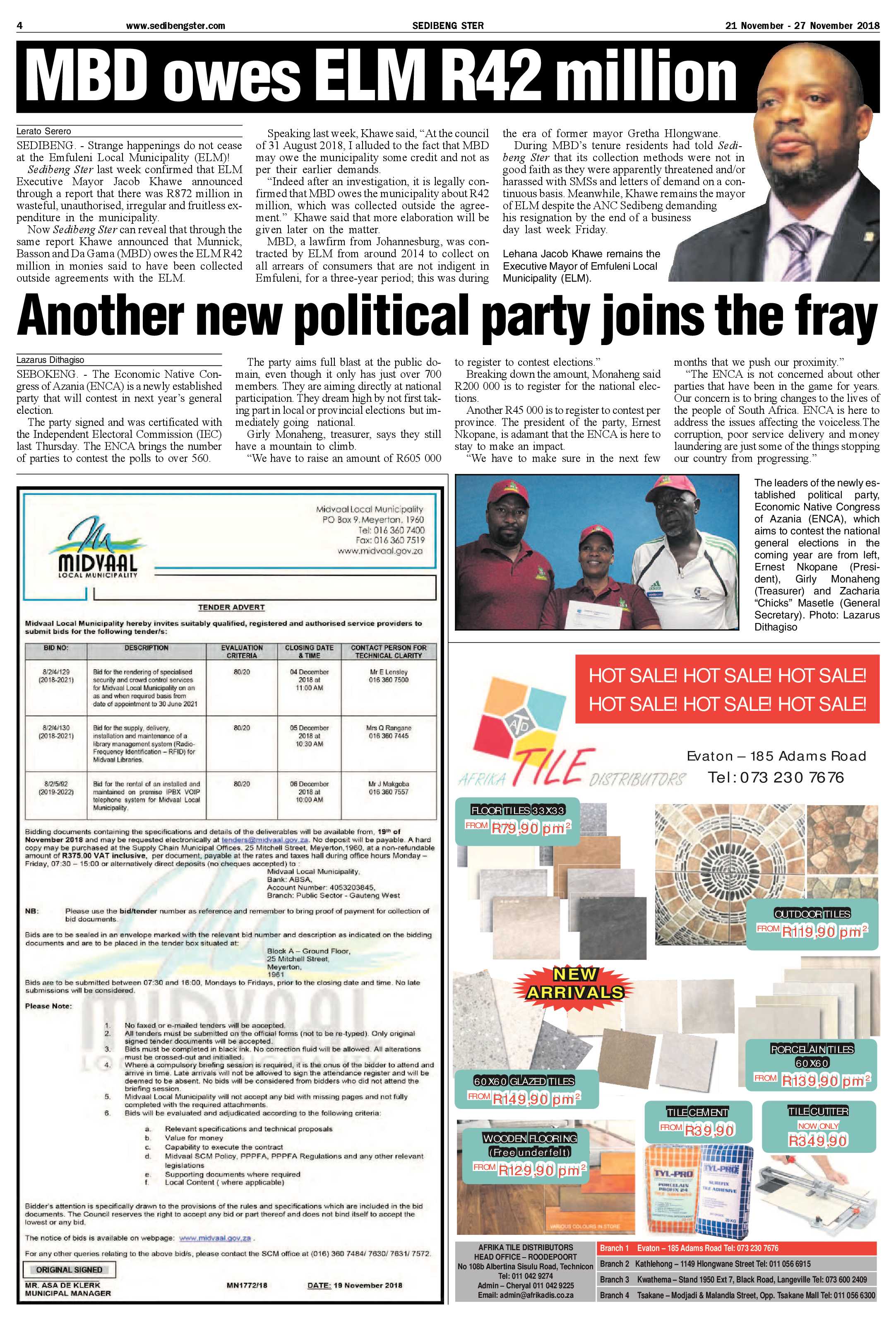 Sedibeng Ster 21 – 27 November 2018 page 4