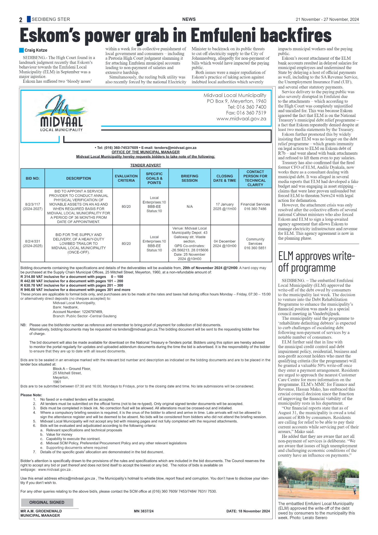 Sedibeng Ster 21 November – 27 November, 2024 page 2