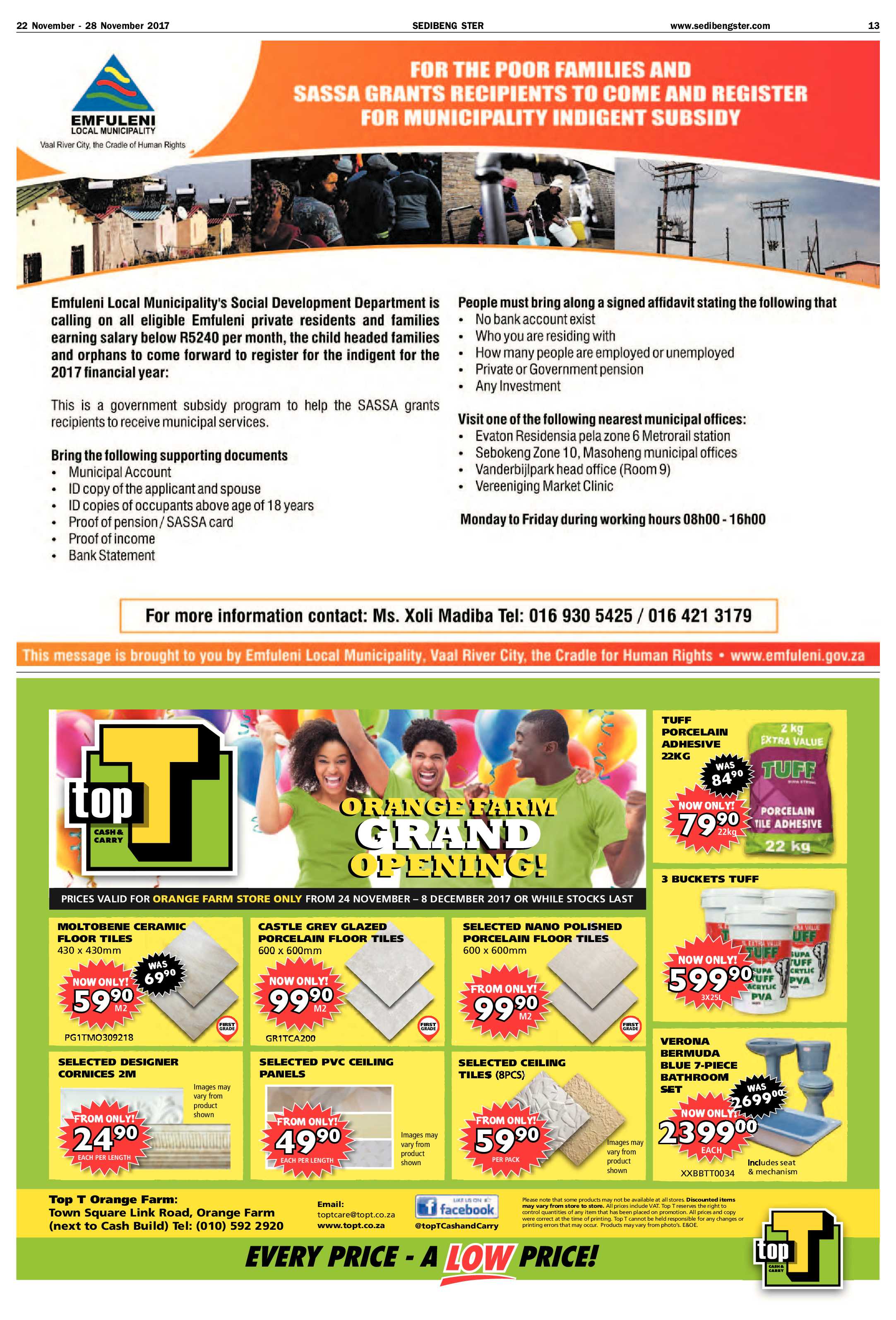 Sedibeng Ster 22 – 28 November 2017 page 13