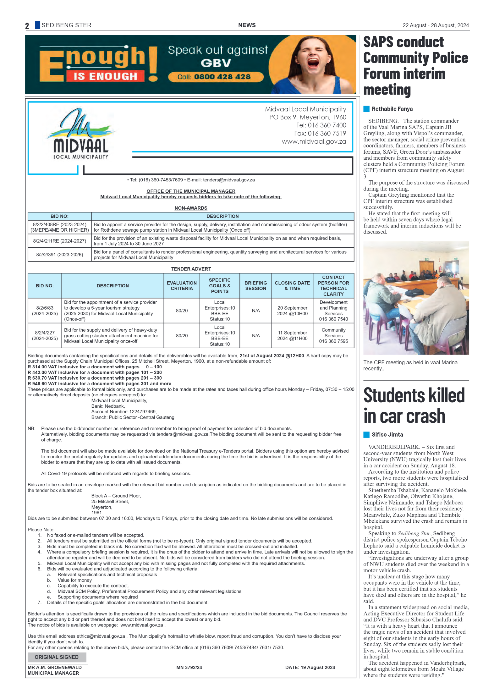 Sedibeng Ster 22 August – 28 August, 2024 page 2