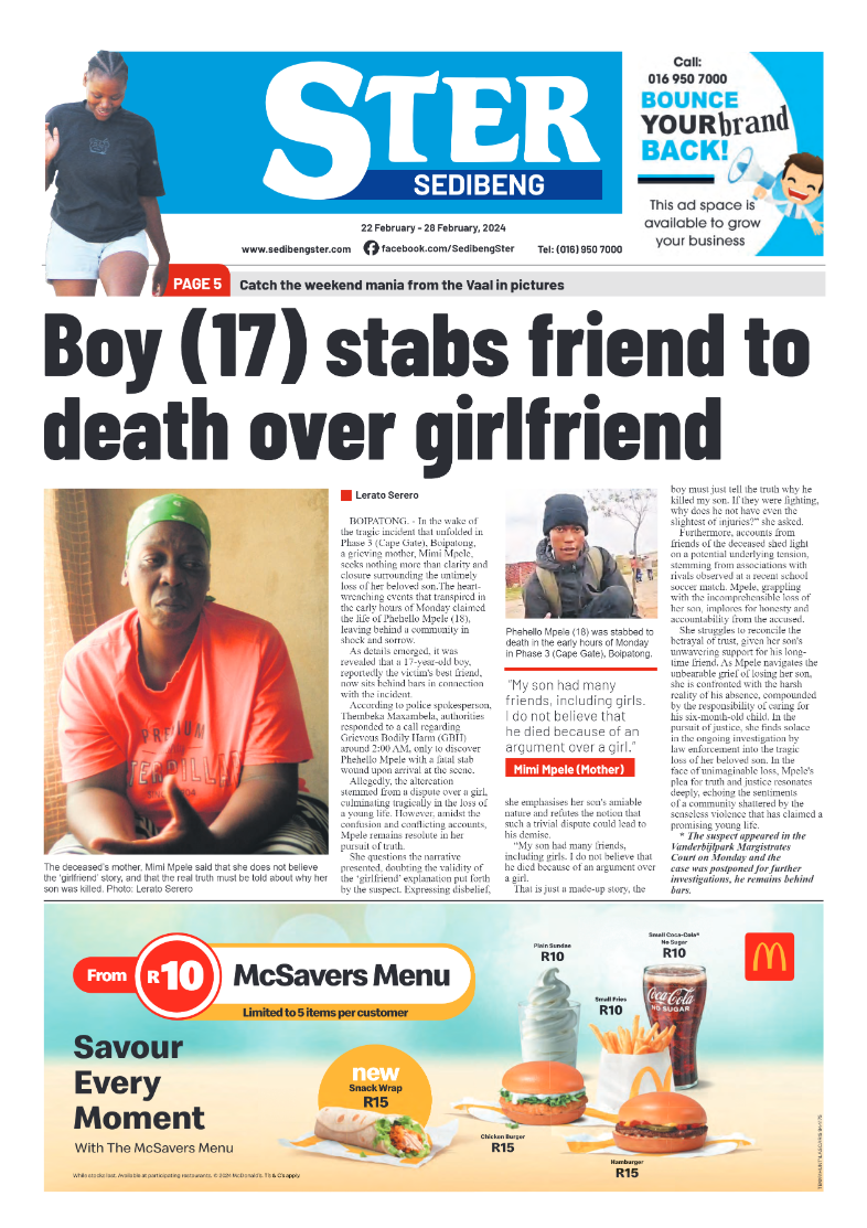 Sedibeng Ster 22 February – 28 February, 2024 page 1