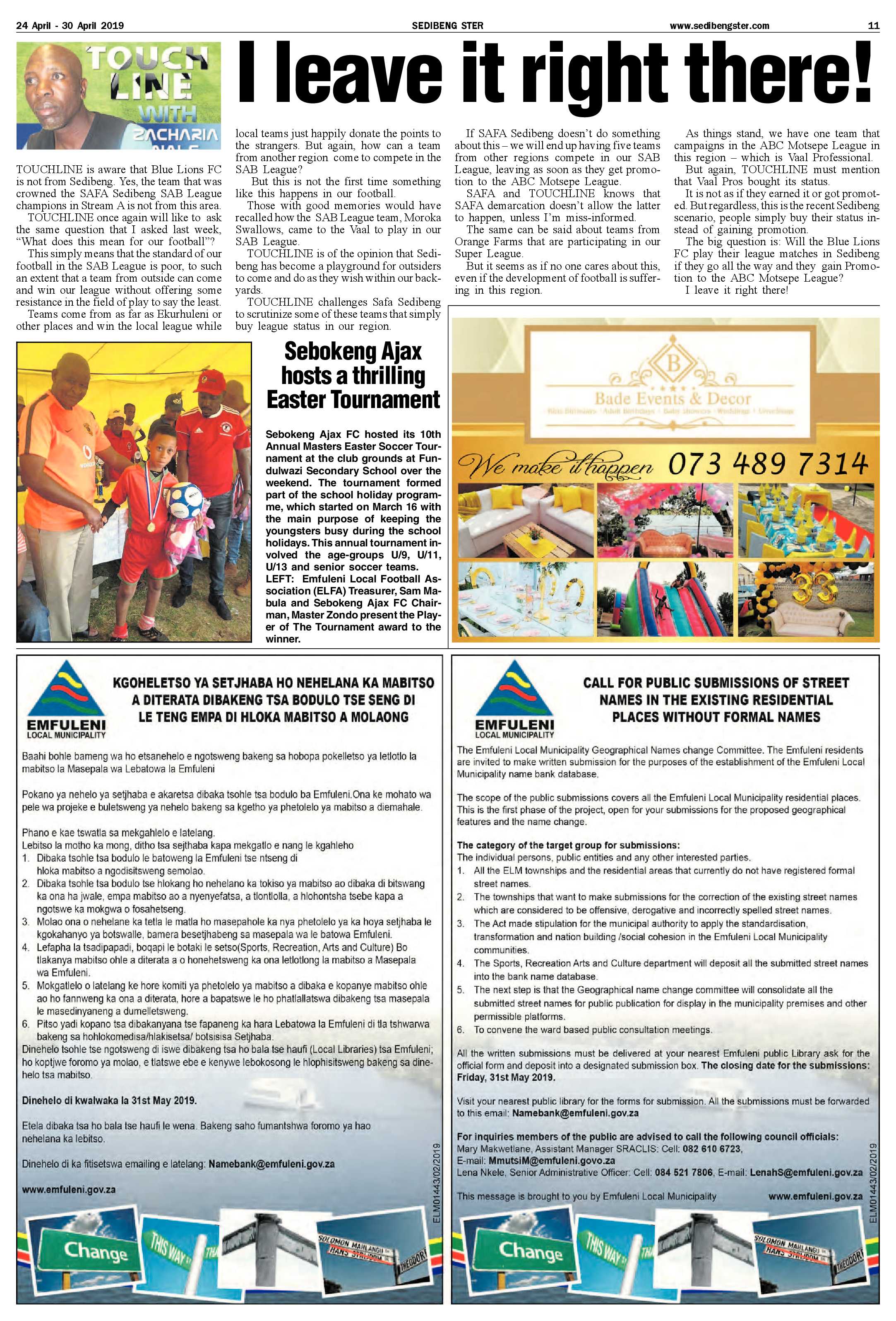 Sedibeng Ster 24 – 30 April 2019 page 11