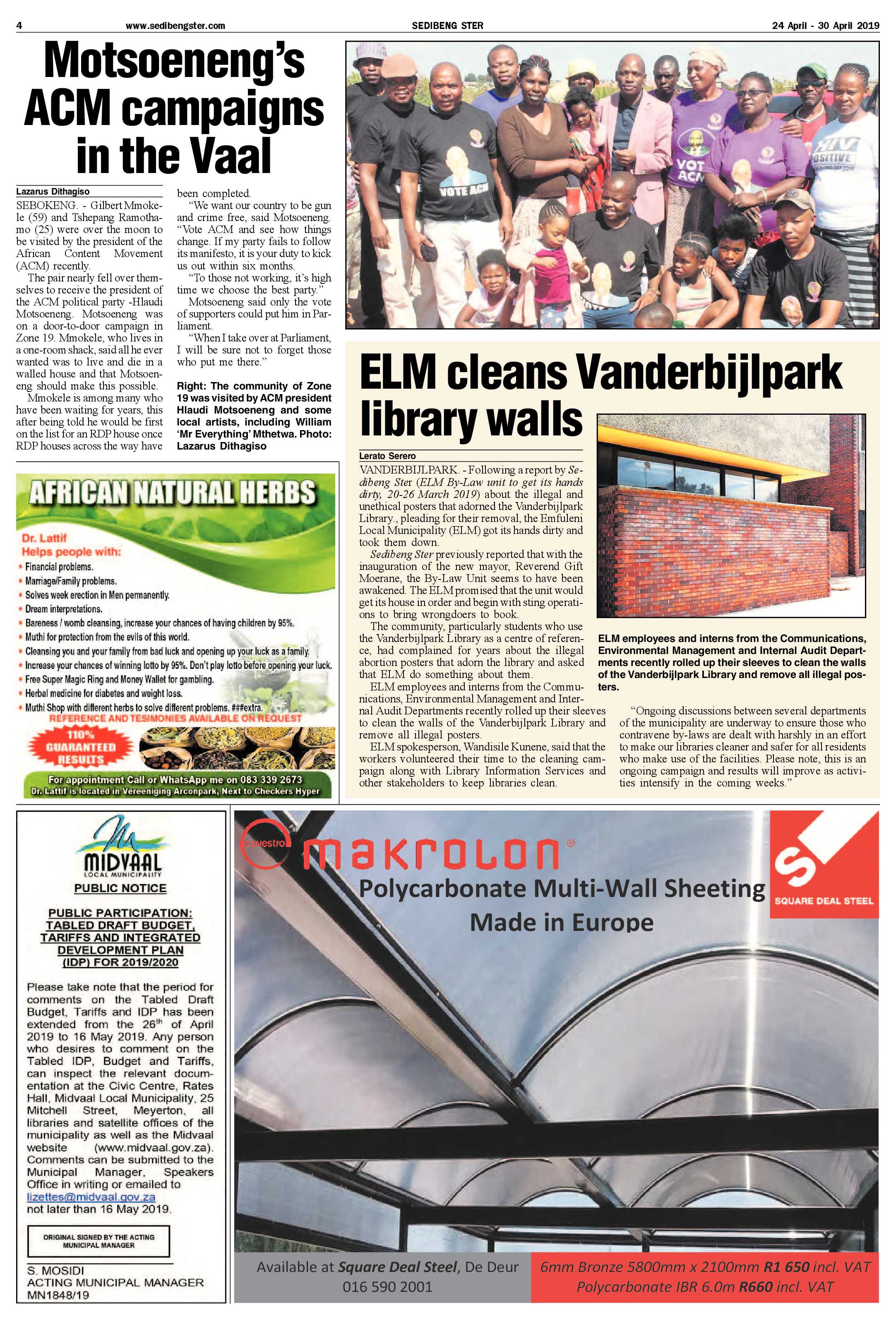 Sedibeng Ster 24 – 30 April 2019 page 4