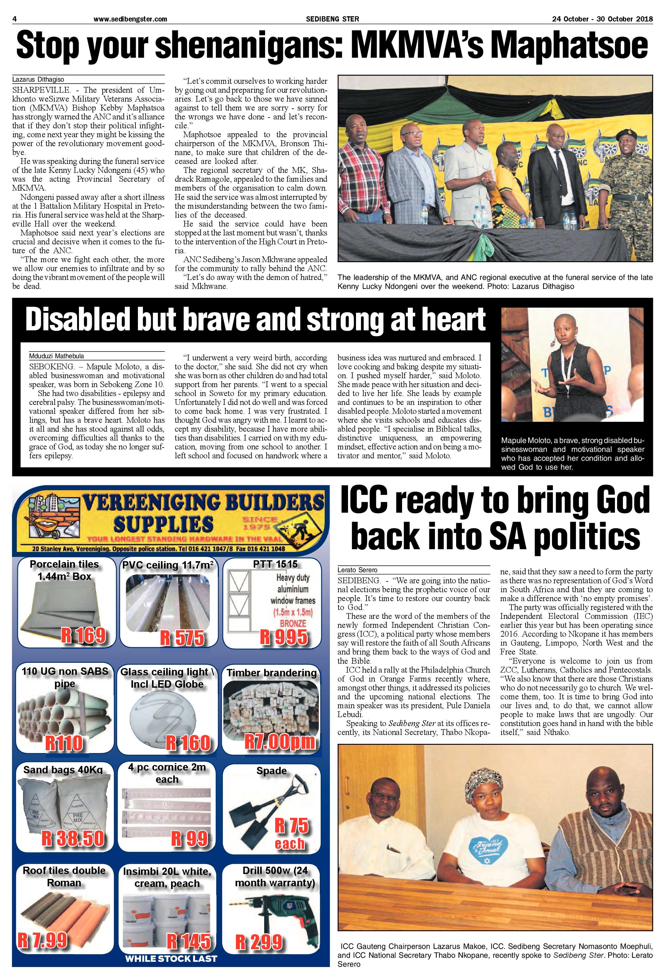 Sedibeng Ster 24 – 30 October 2018 page 4