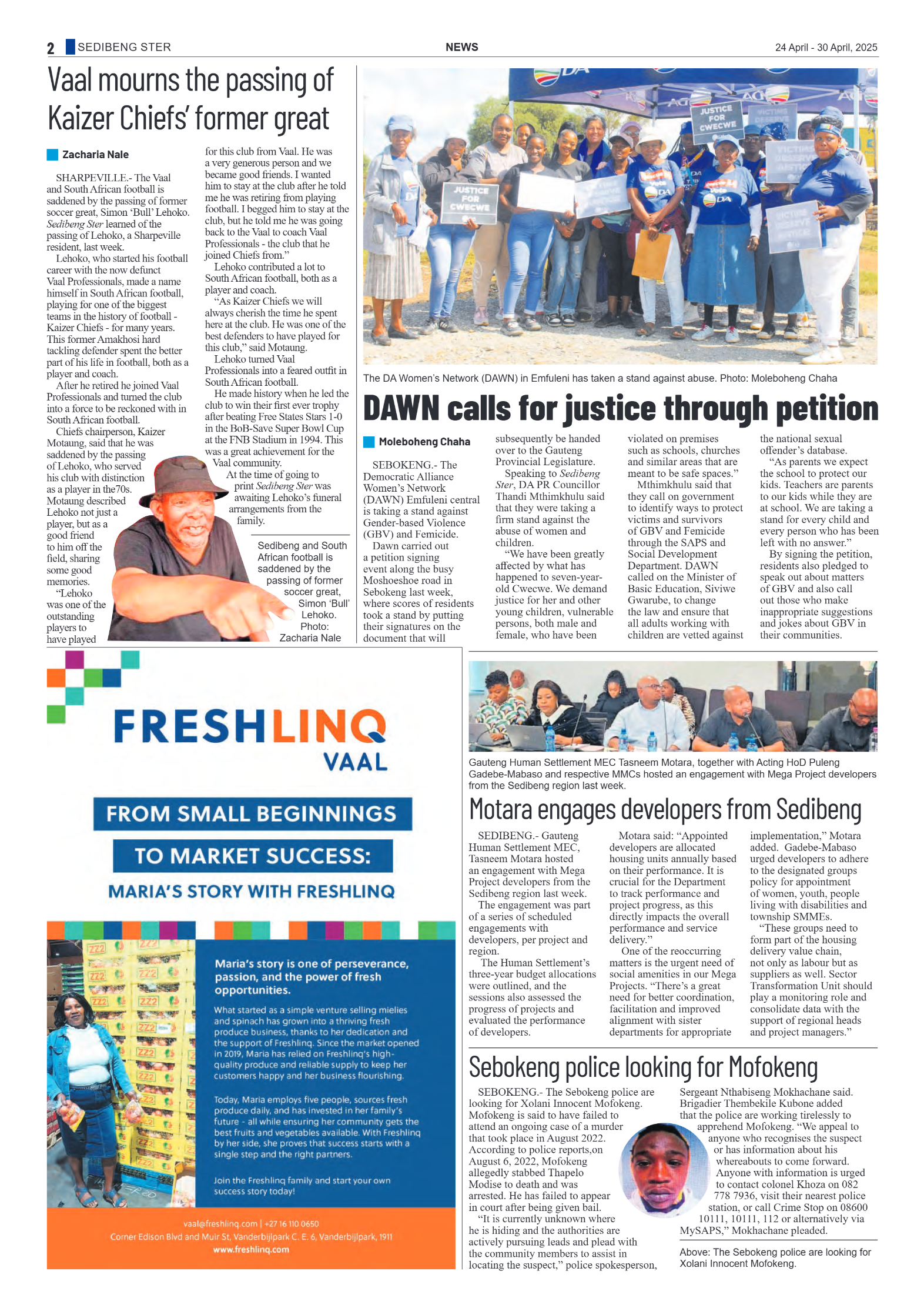 Sedibeng Ster 24 April – 30 April, 2025 page 2