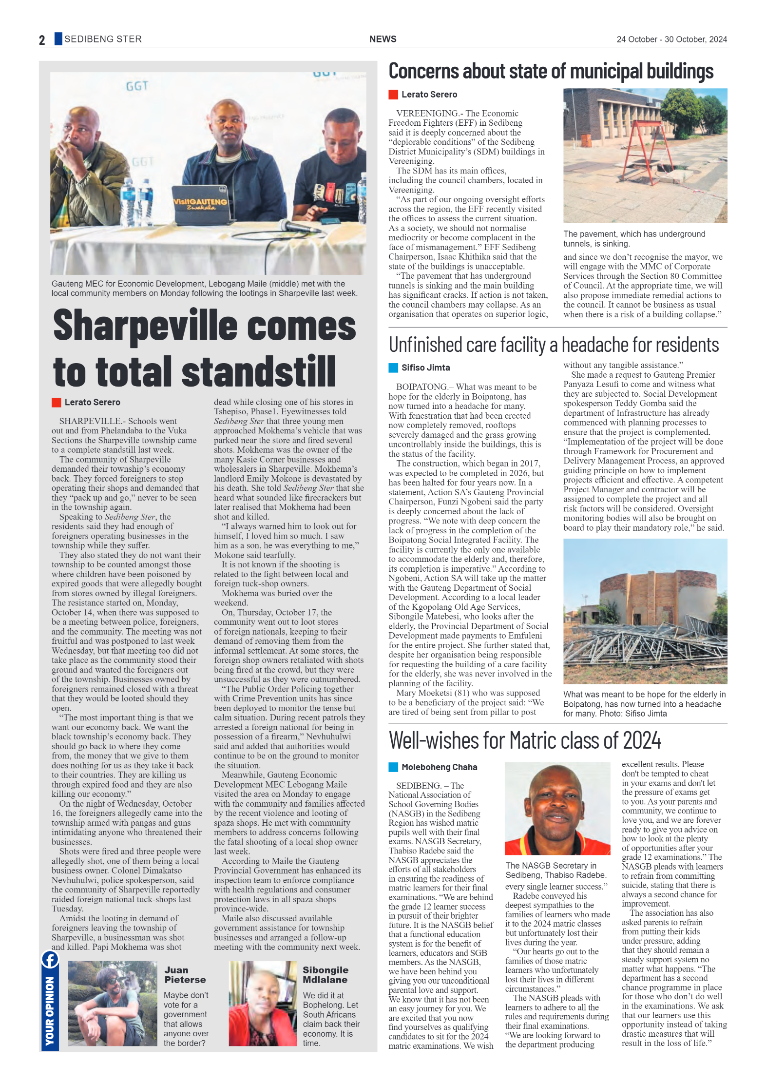 Sedibeng Ster 24 October – 30 October, 2024 page 2