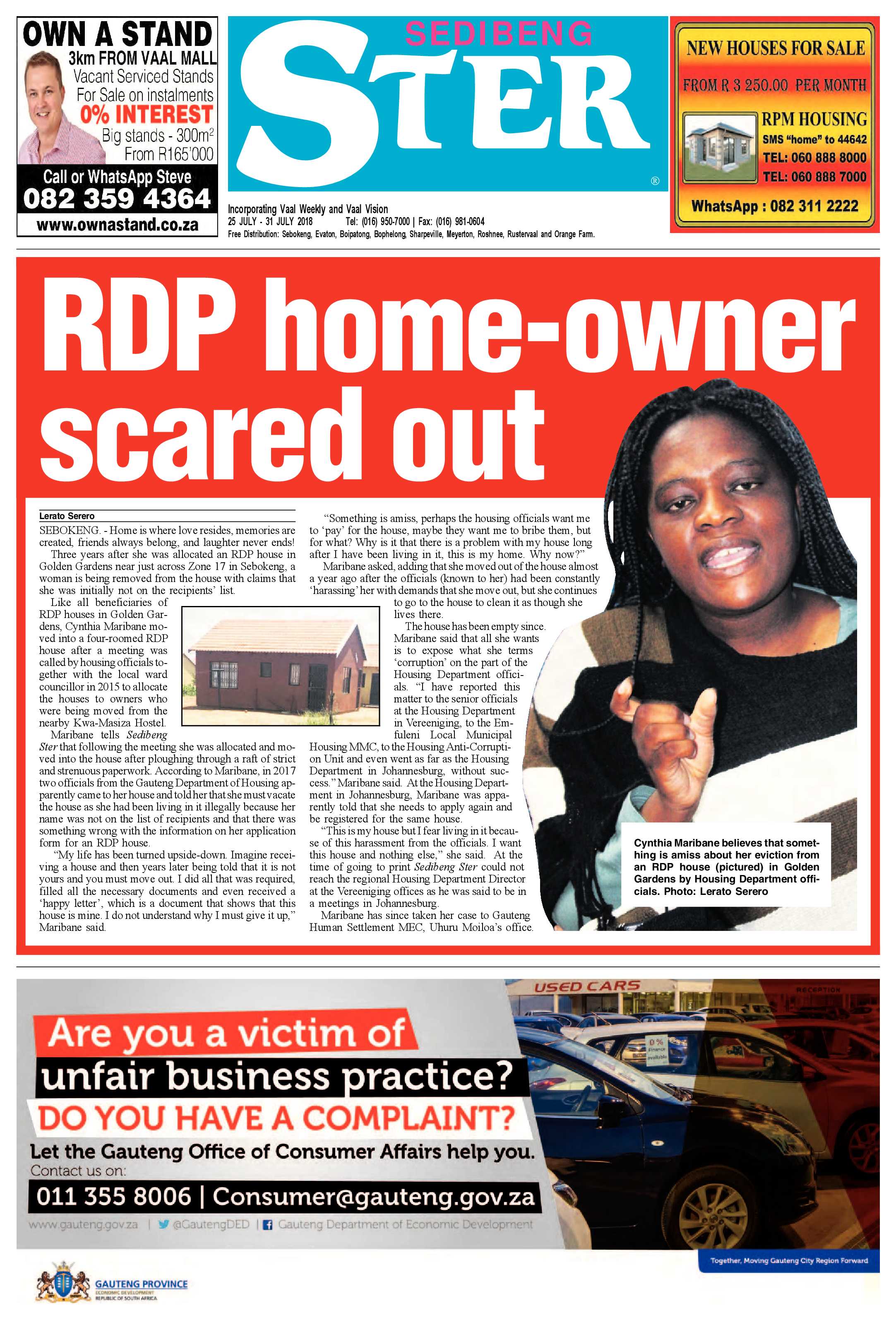 Sedibeng Ster 25 – 31 July 2018 page 1