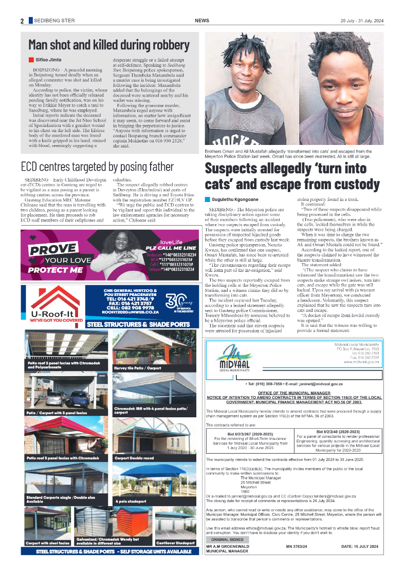 Sedibeng Ster 25 July – 31 July, 2024 page 2
