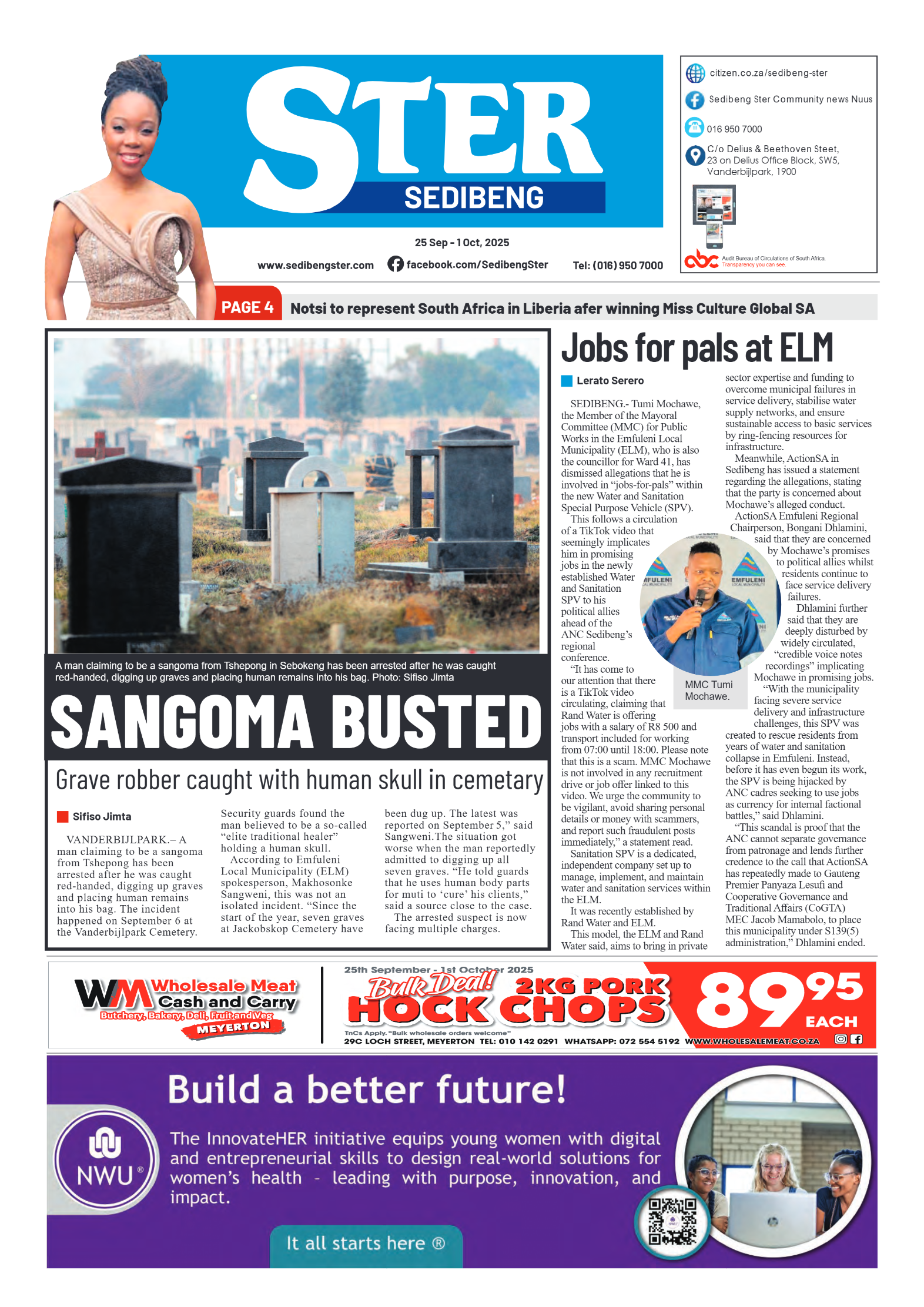 Sedibeng Ster 25 Sep – 1 Oct, 2025 page 1