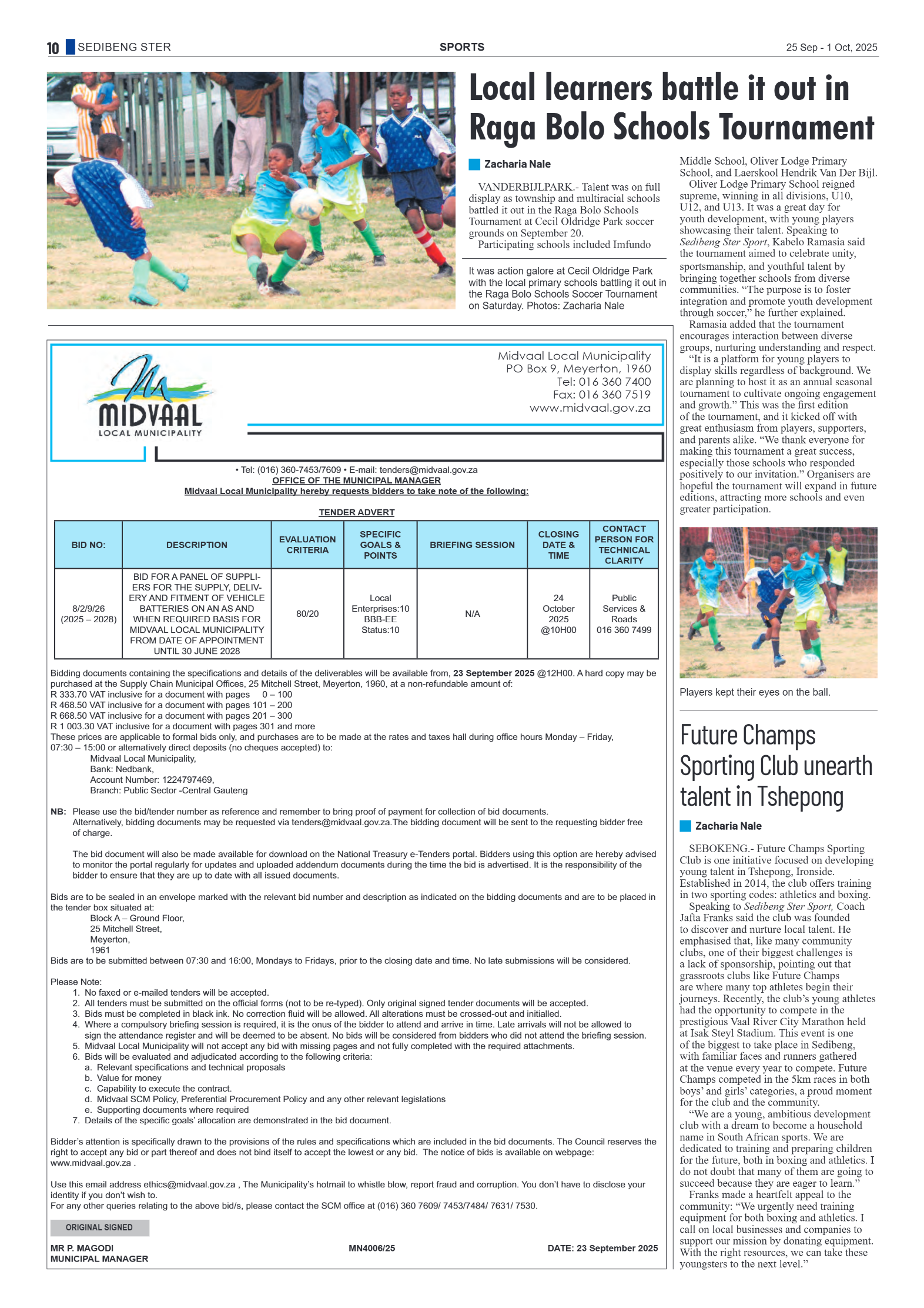 Sedibeng Ster 25 Sep – 1 Oct, 2025 page 10