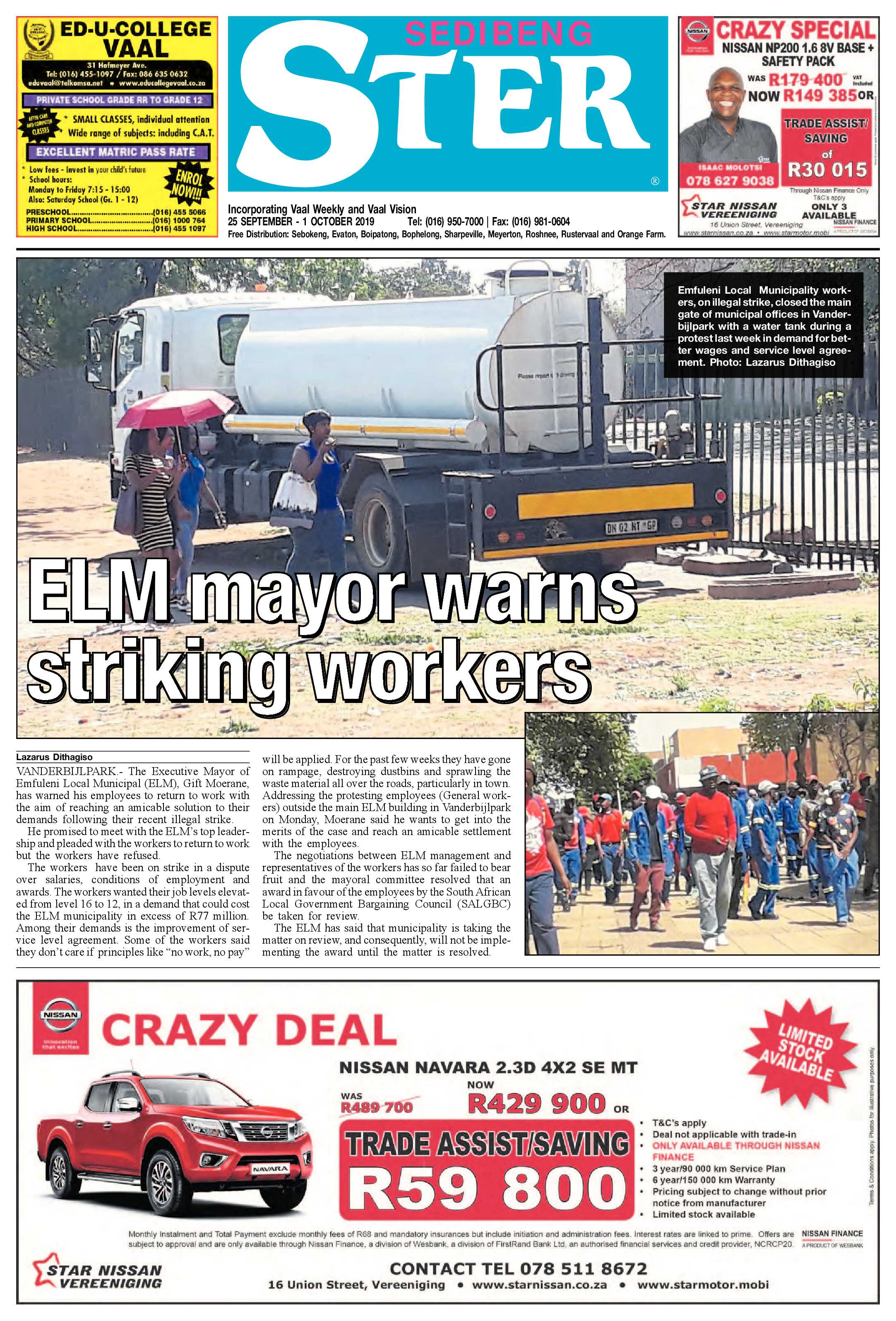 Sedibeng Ster 25 September – 1 October 2019 page 1