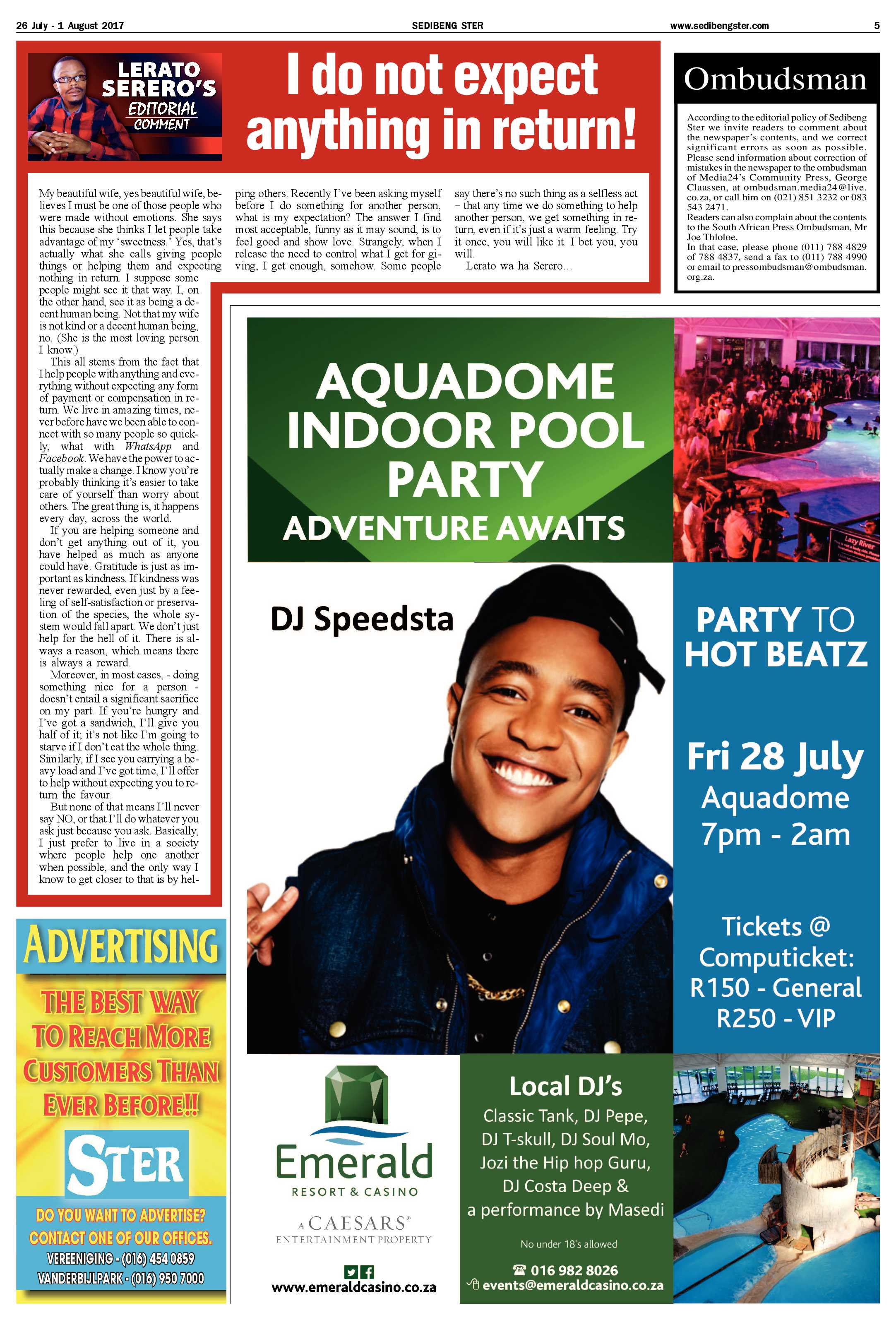 Sedibeng Ster 26 July – 1 August 2017 page 5