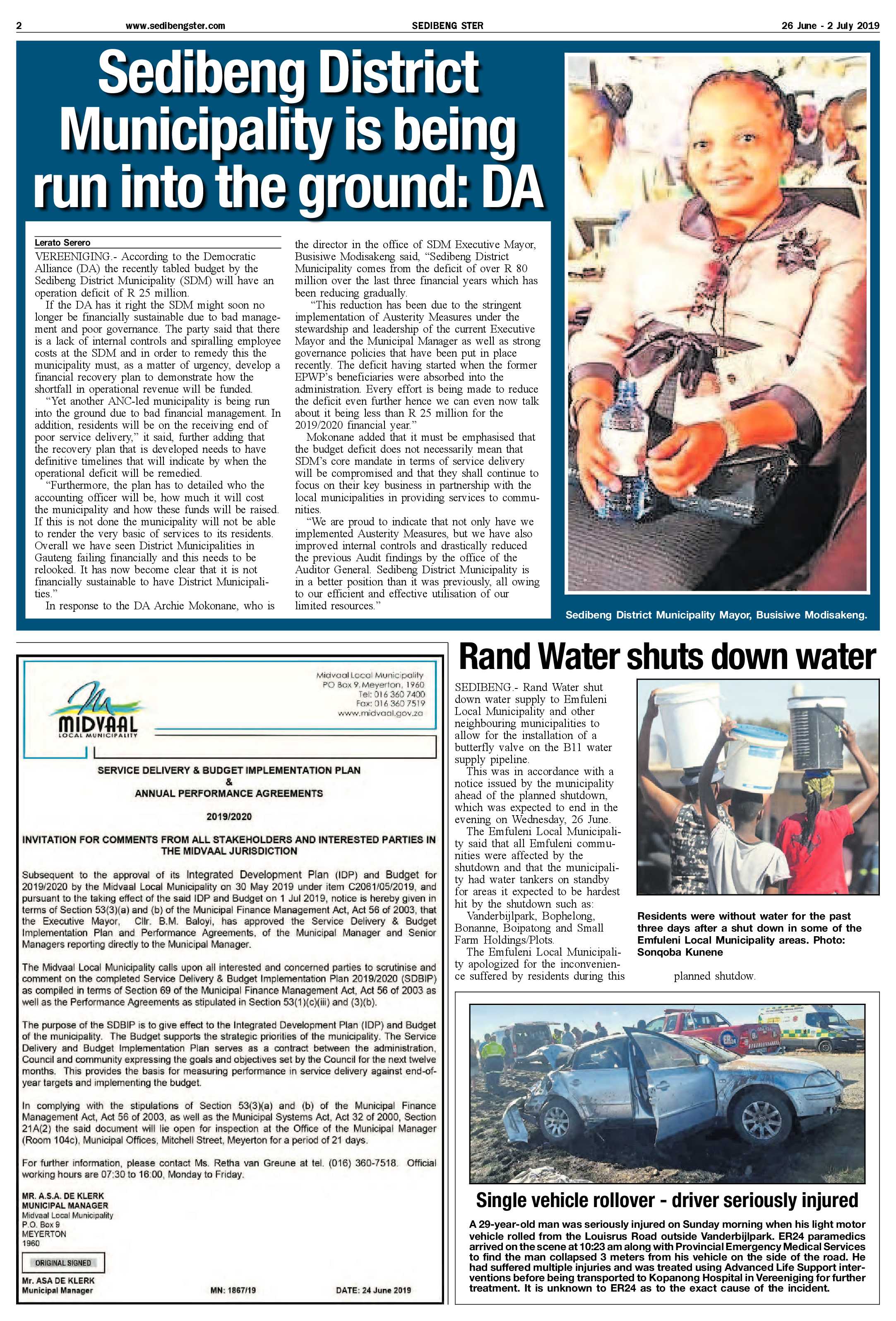 Sedibeng Ster 26 July – 2 June 2019 page 2