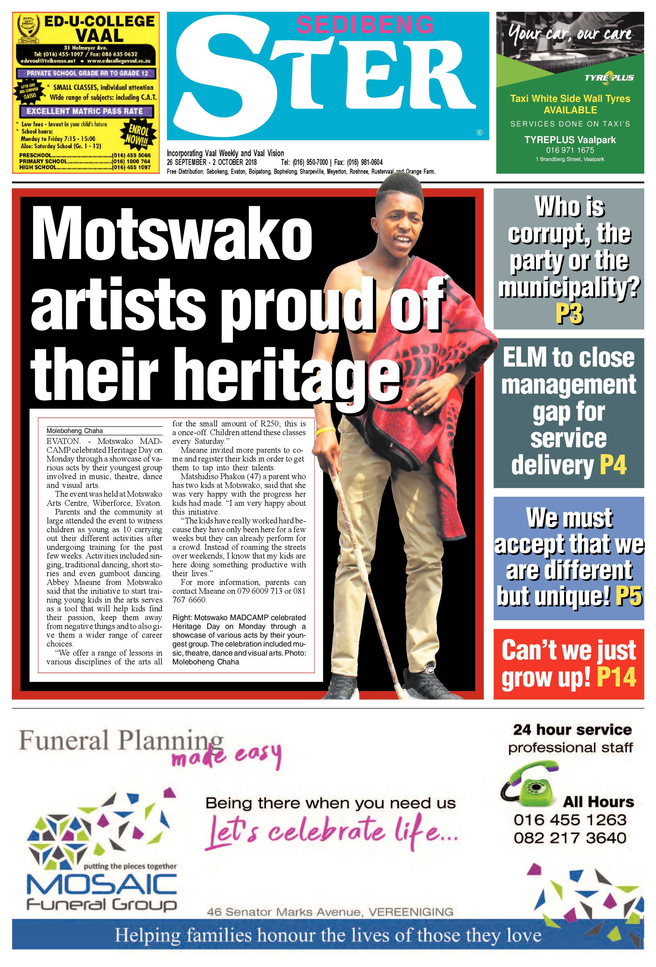Sedibeng Ster 26 September – 2 October 2018 page 1