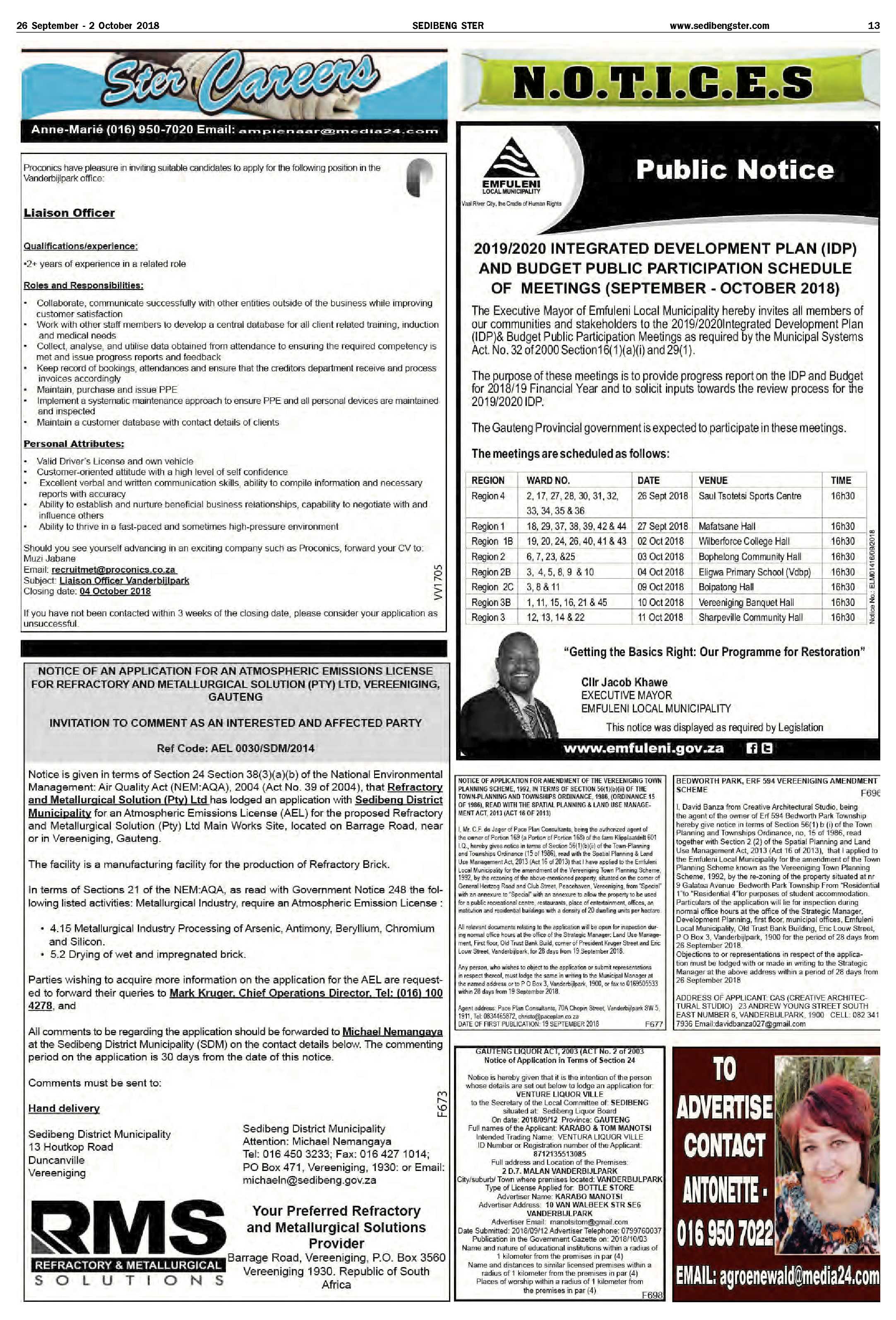 Sedibeng Ster 26 September – 2 October 2018 page 13