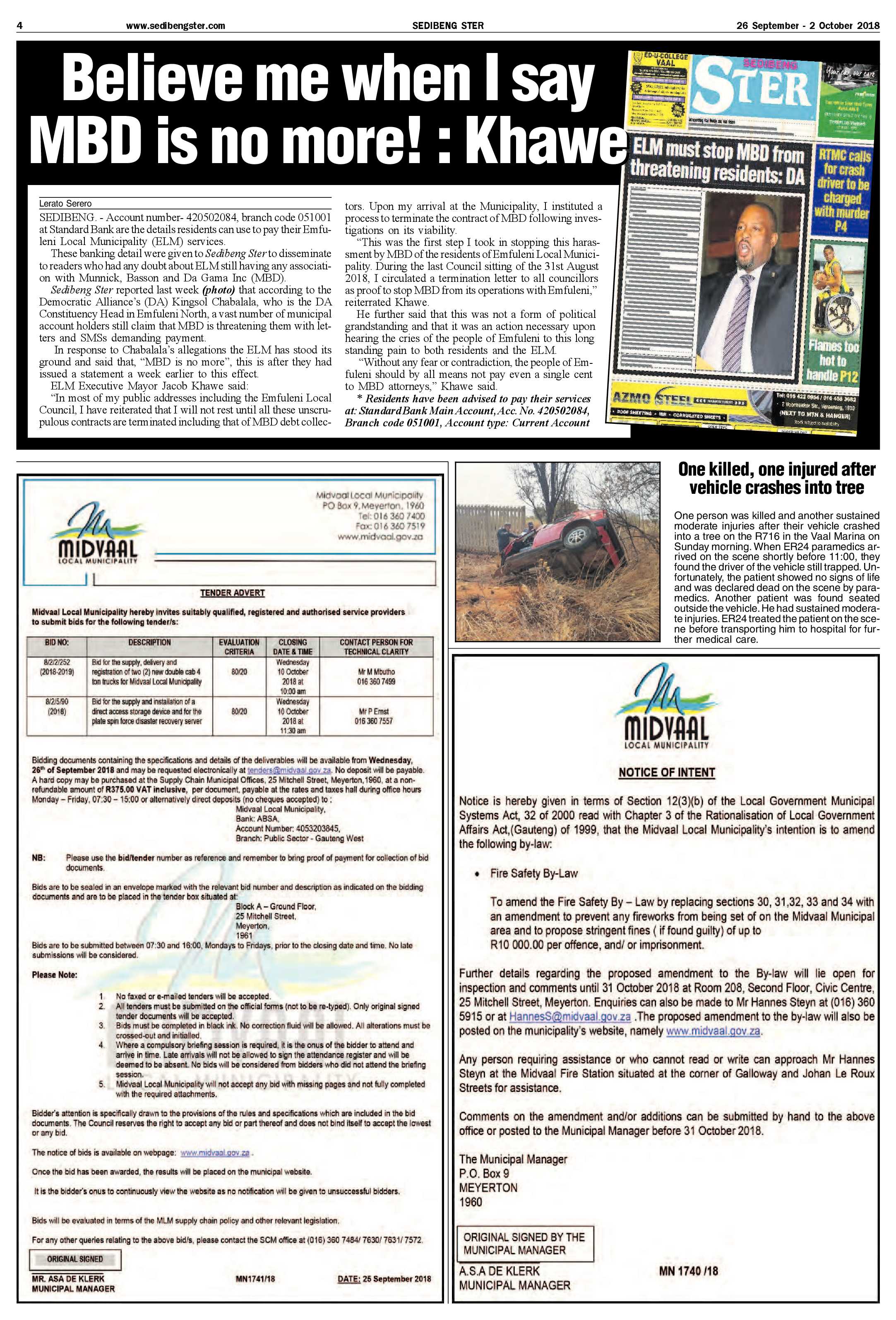 Sedibeng Ster 26 September – 2 October 2018 page 4
