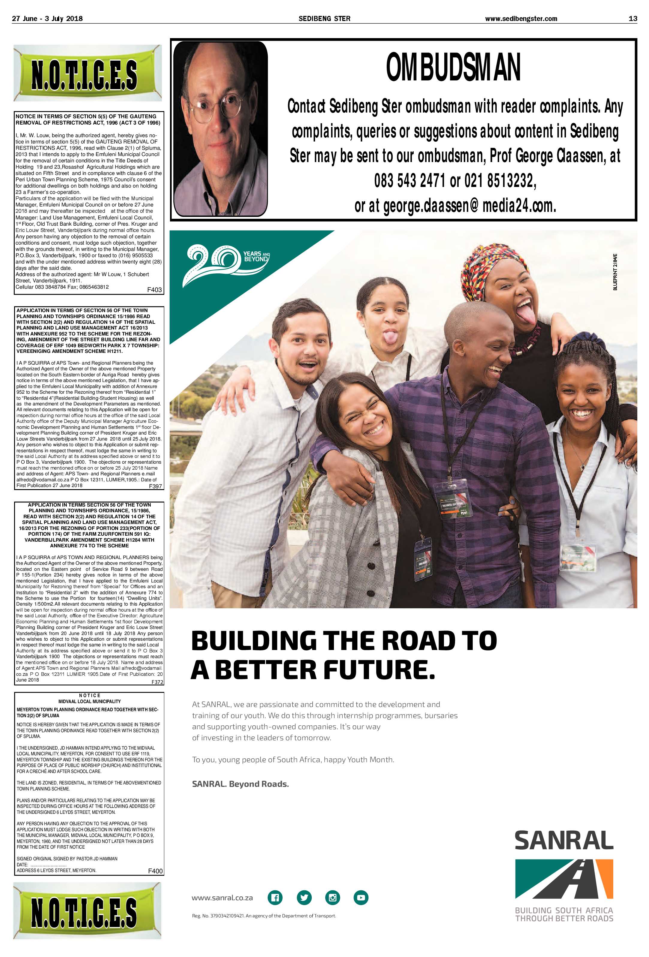 Sedibeng Ster 27 June – 3 July 2018 page 13