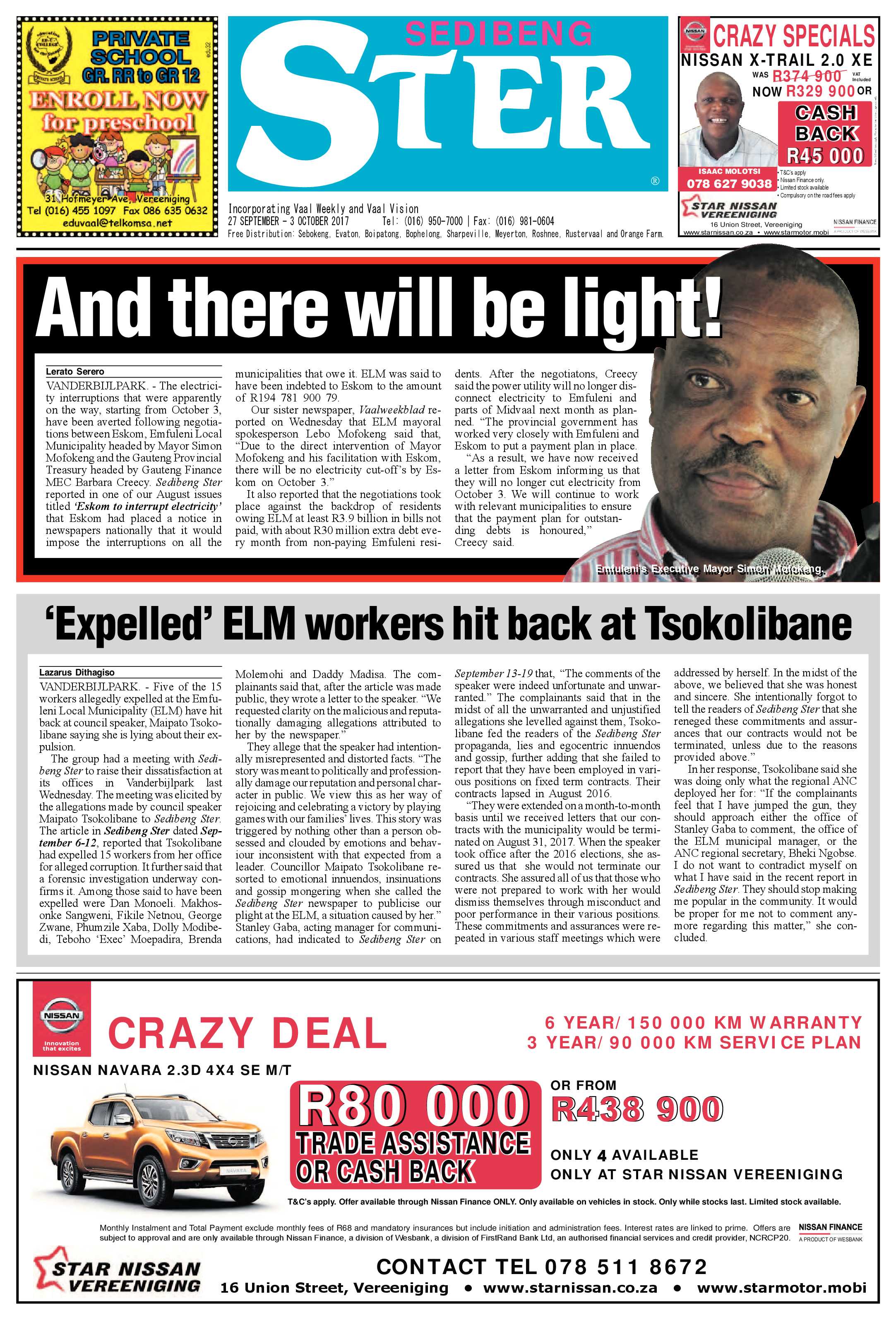 Sedibeng Ster 27 September – 3 October 2017 page 1