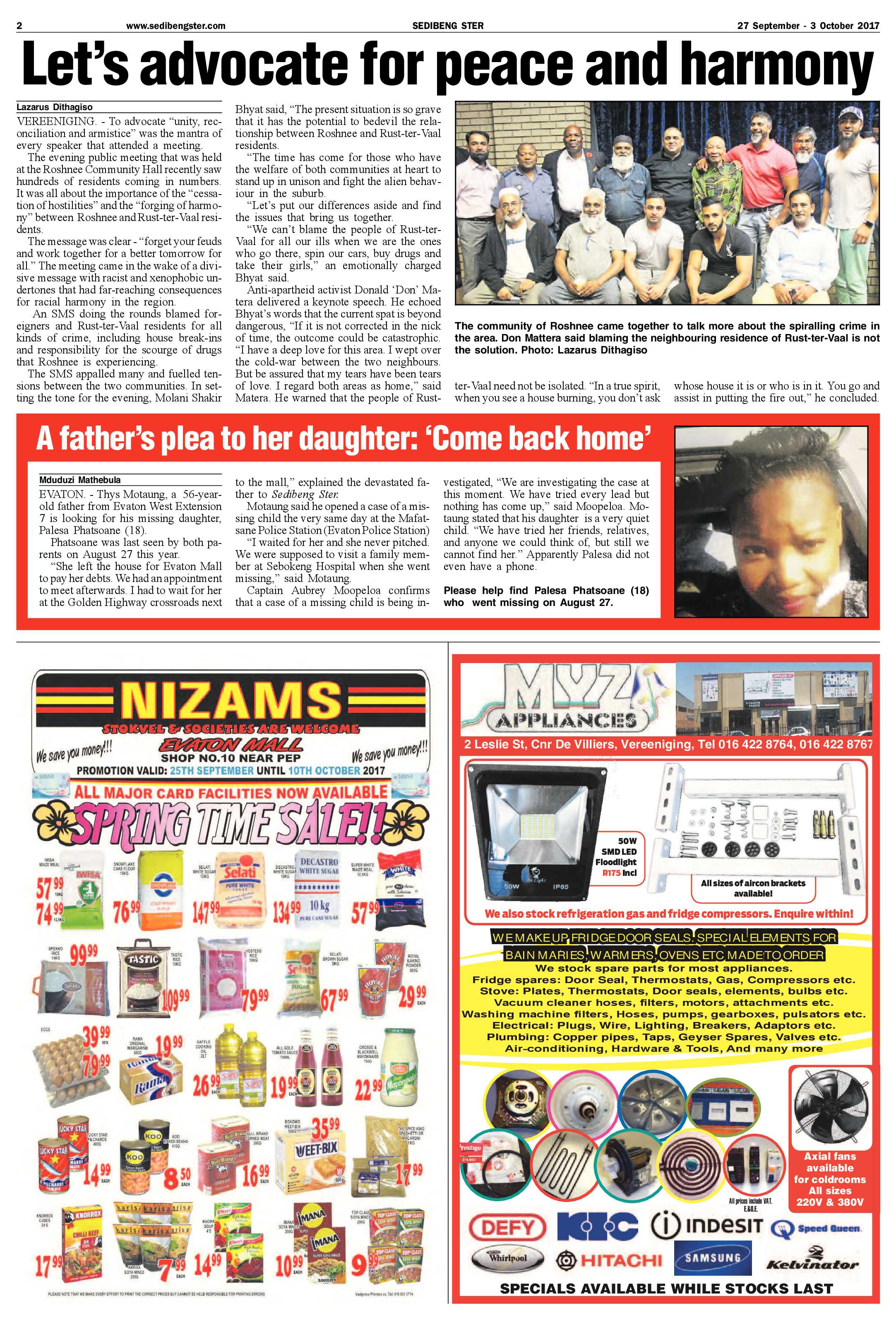 Sedibeng Ster 27 September – 3 October 2017 page 2