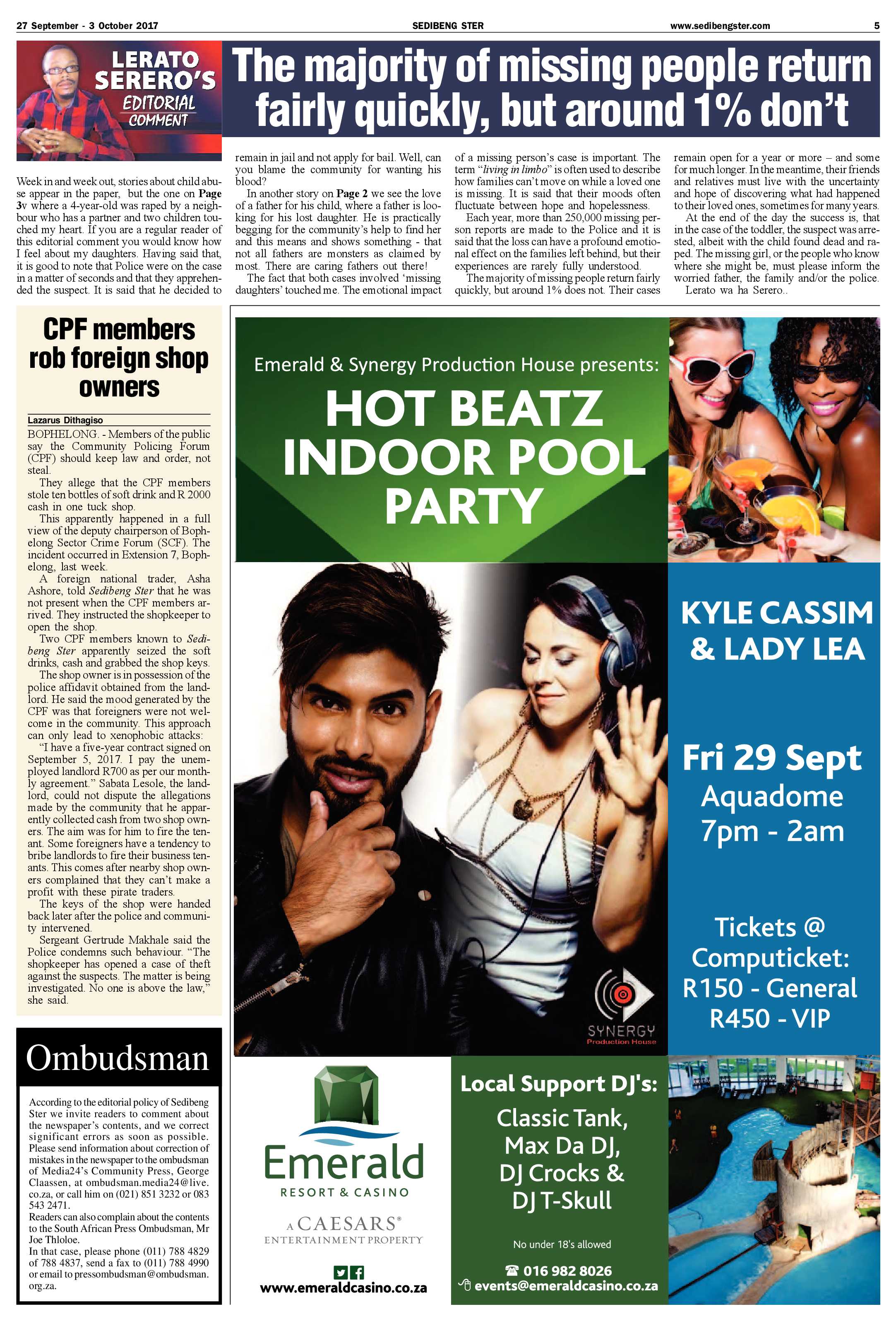 Sedibeng Ster 27 September – 3 October 2017 page 5