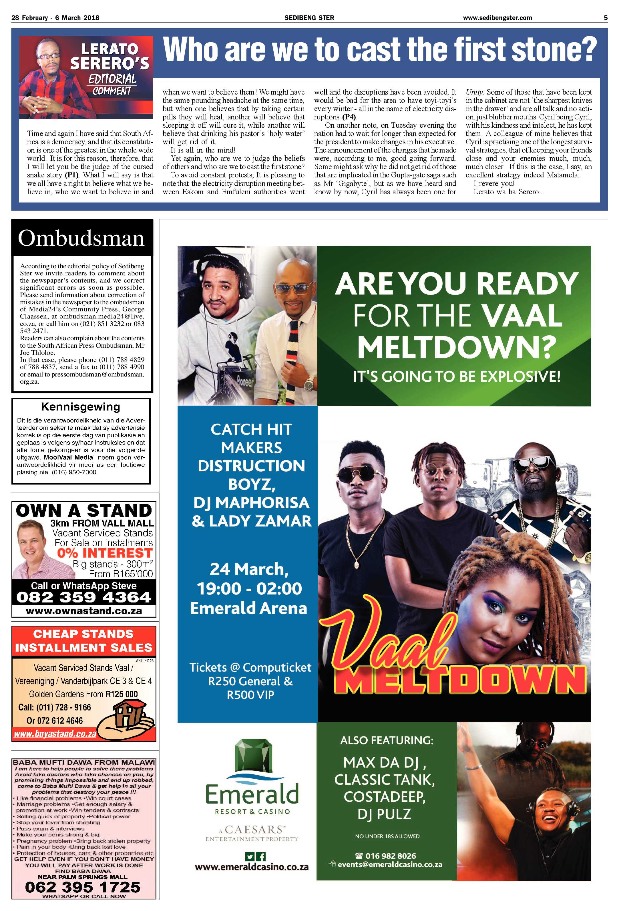 Sedibeng Ster 28 February – 6 March 2018 page 5