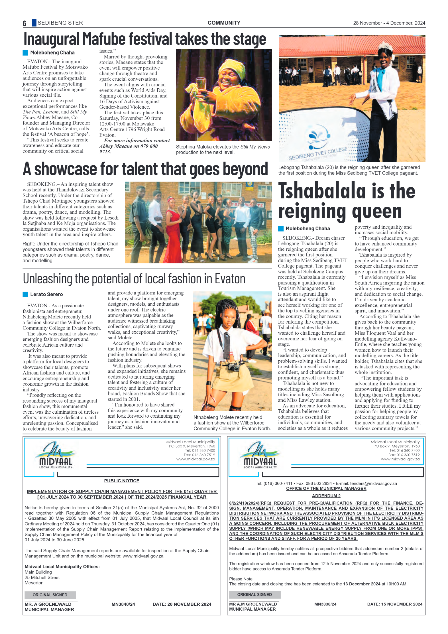 Sedibeng Ster 28 November – 4 December, 2024 page 6