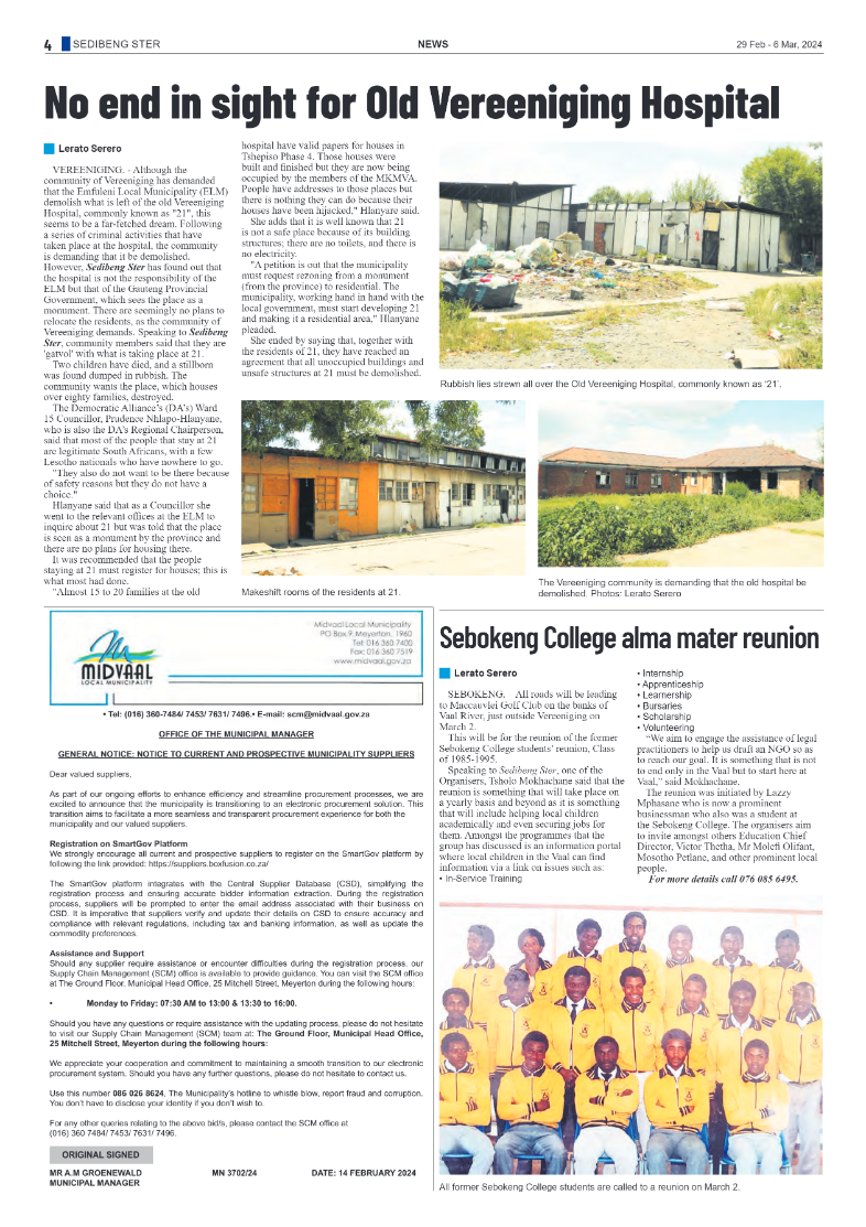 Sedibeng Ster 29 Feb – 6 Mar, 2024 page 4