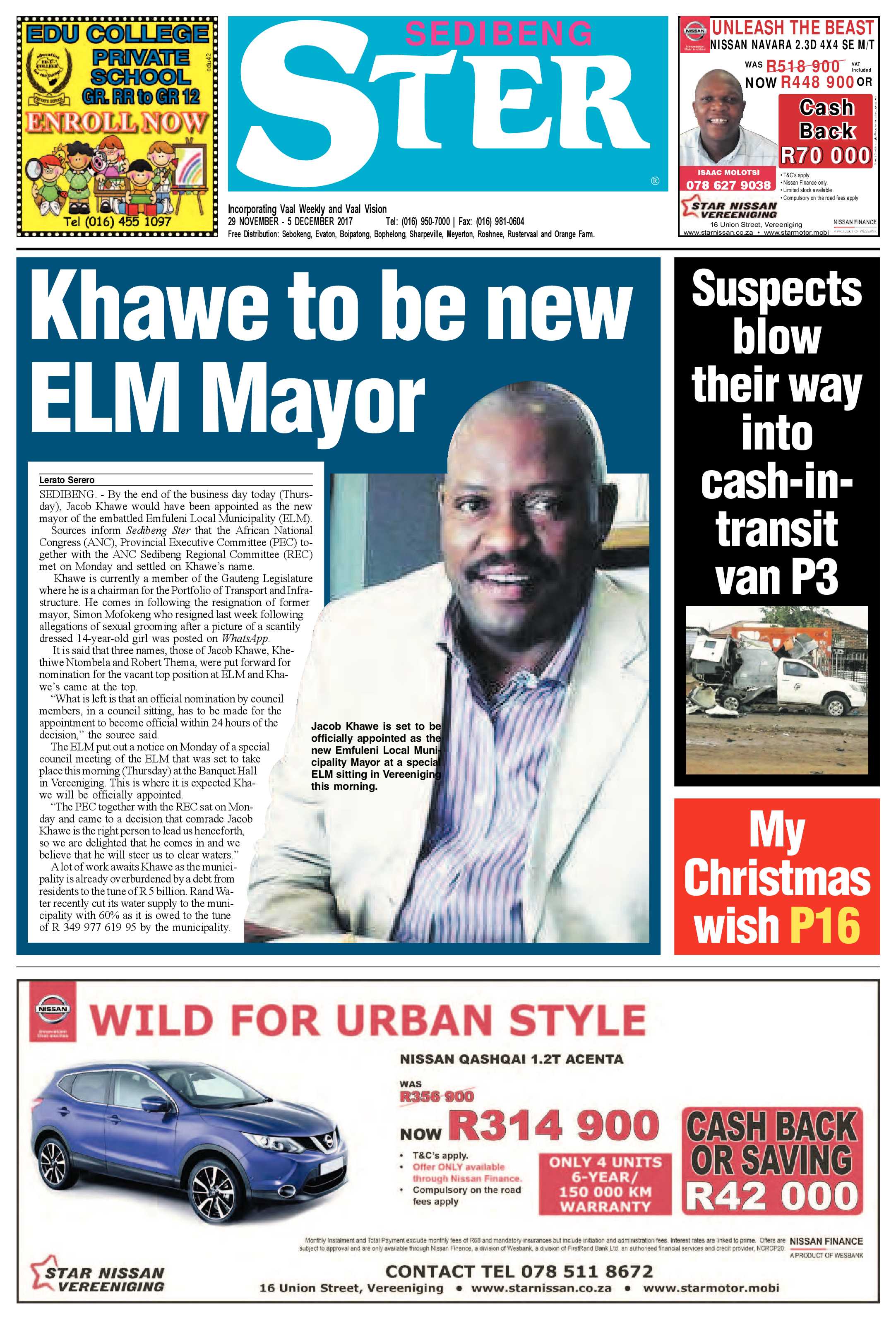 Sedibeng Ster 29 November – 5 December 2017 page 1