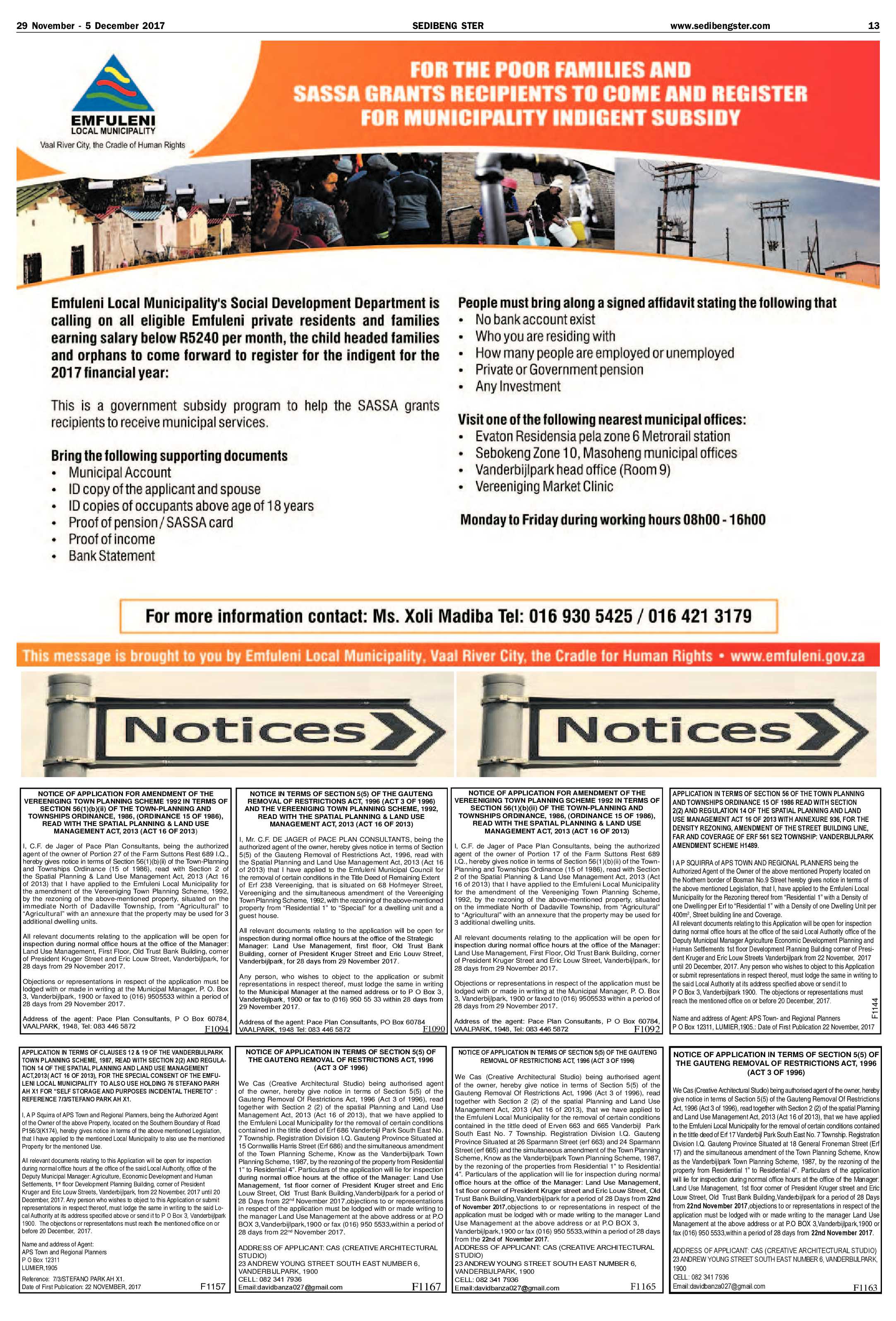 Sedibeng Ster 29 November – 5 December 2017 page 13