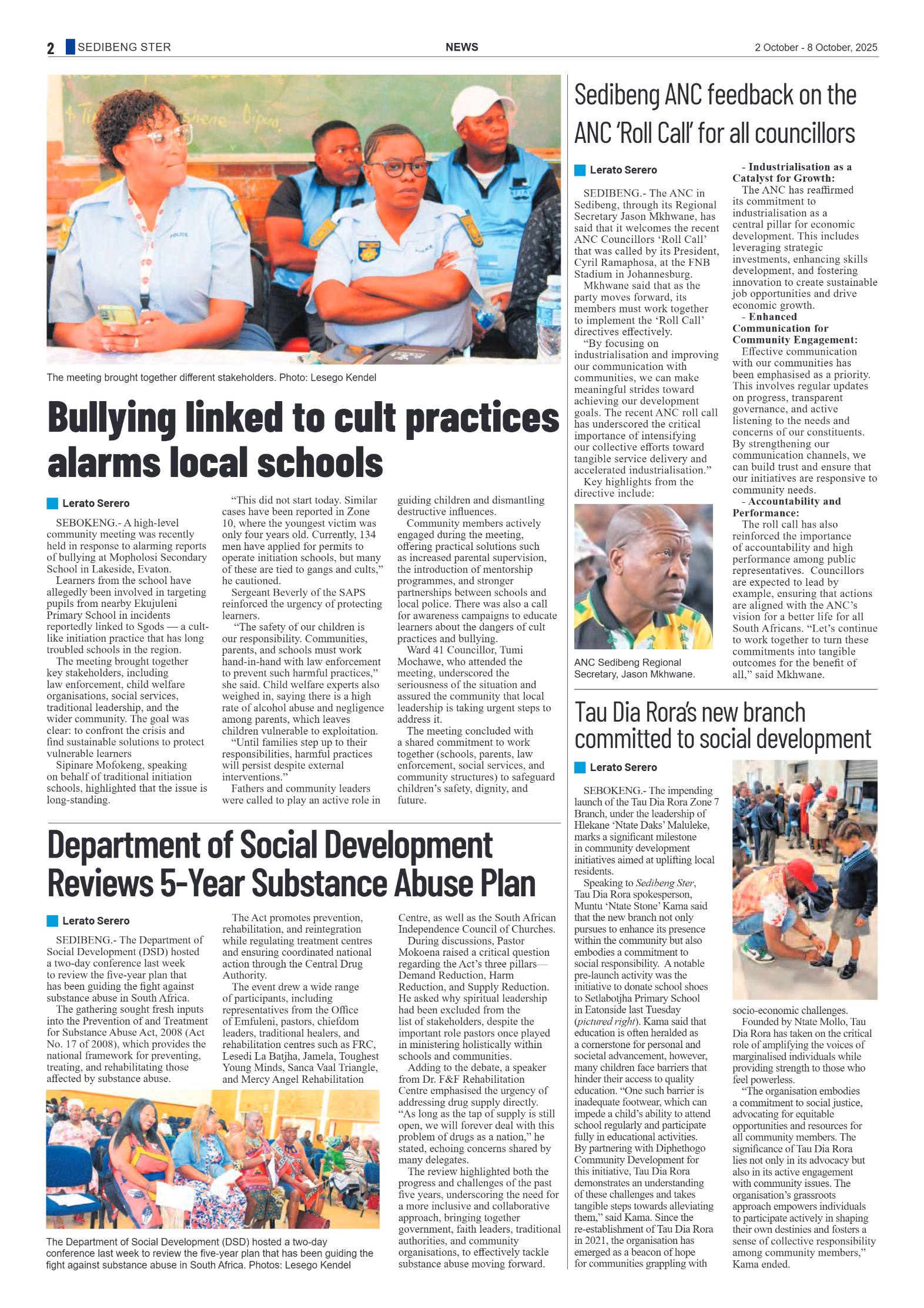 Sedibeng Ster 2 October – 8 October, 2025 page 2