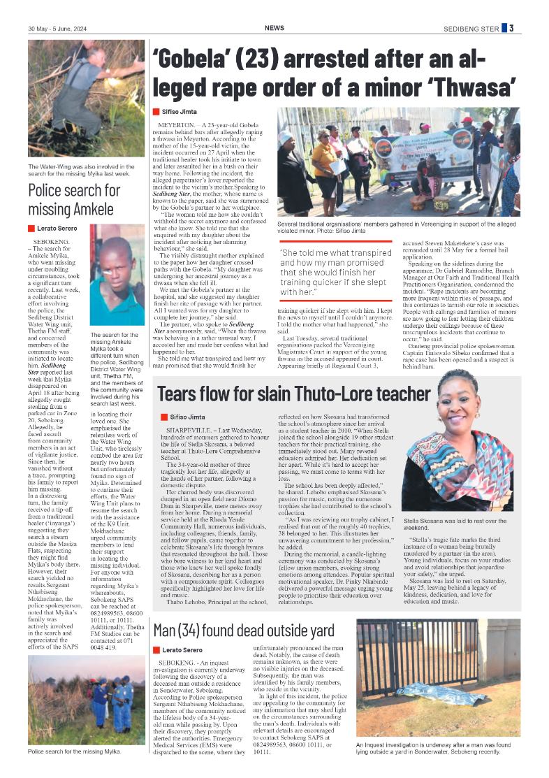Sedibeng Ster 30 May – 5 June, 2024 page 3