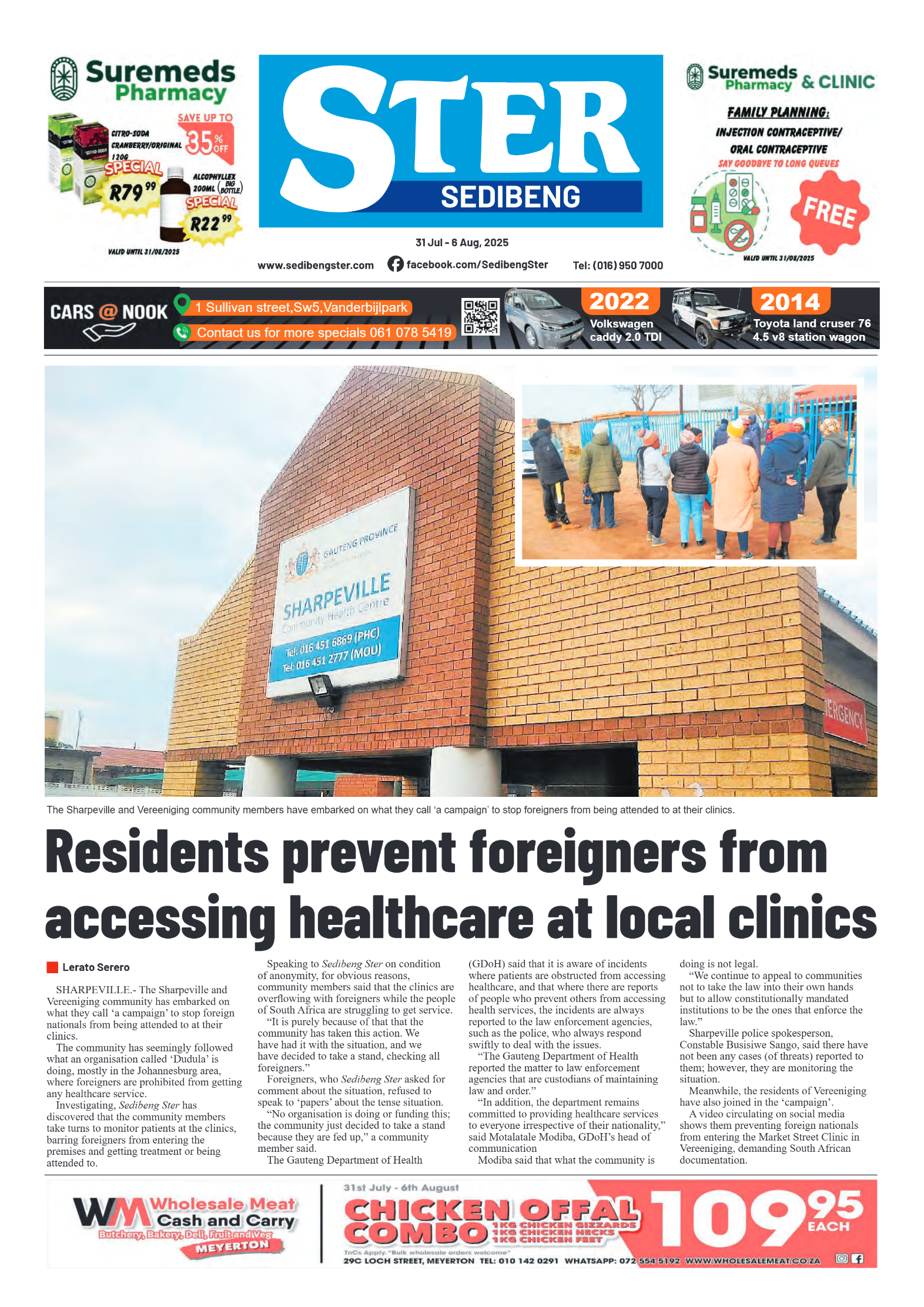 Sedibeng Ster 31 Jul – 6 Aug, 2025 page 1