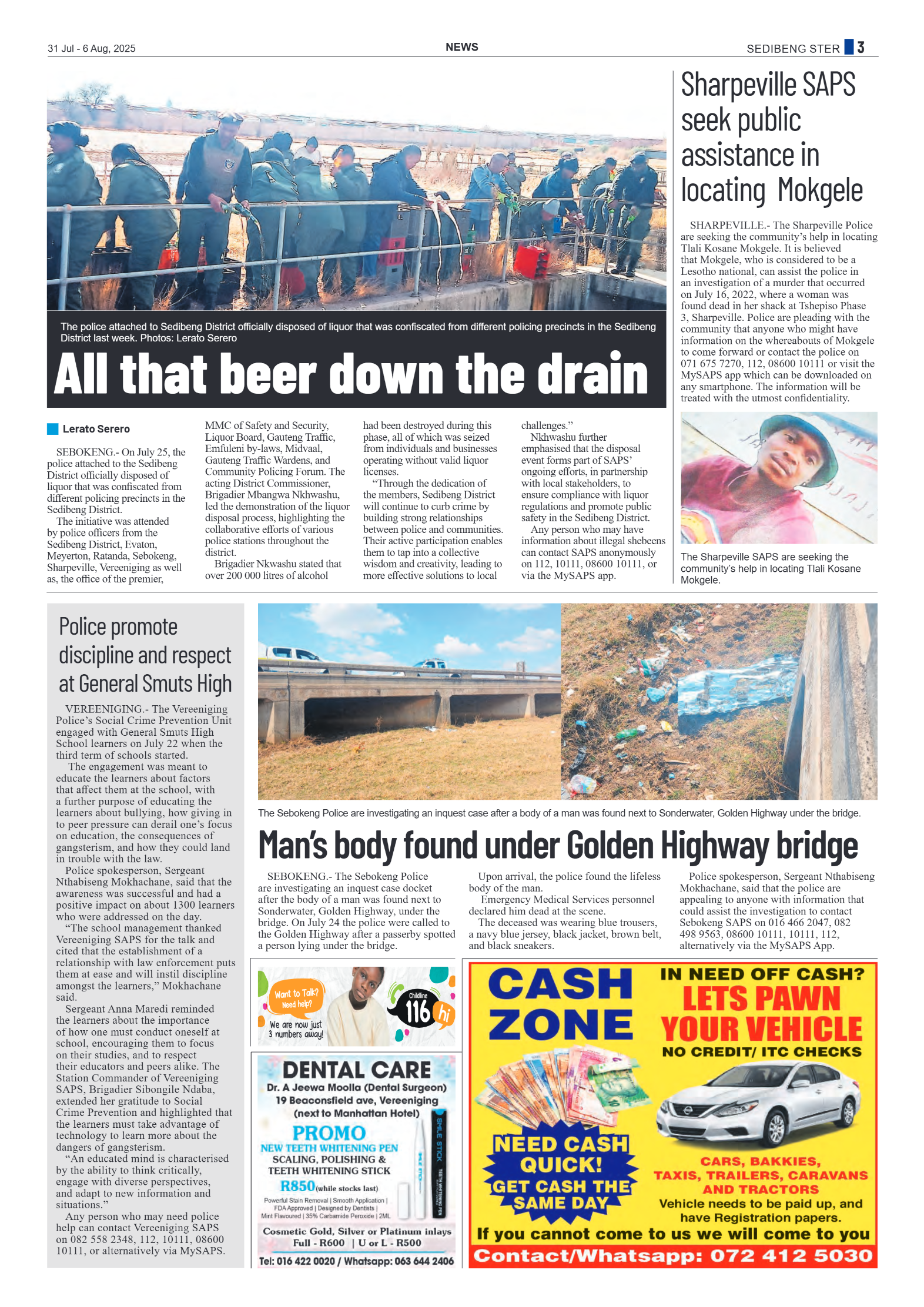 Sedibeng Ster 31 Jul – 6 Aug, 2025 page 3