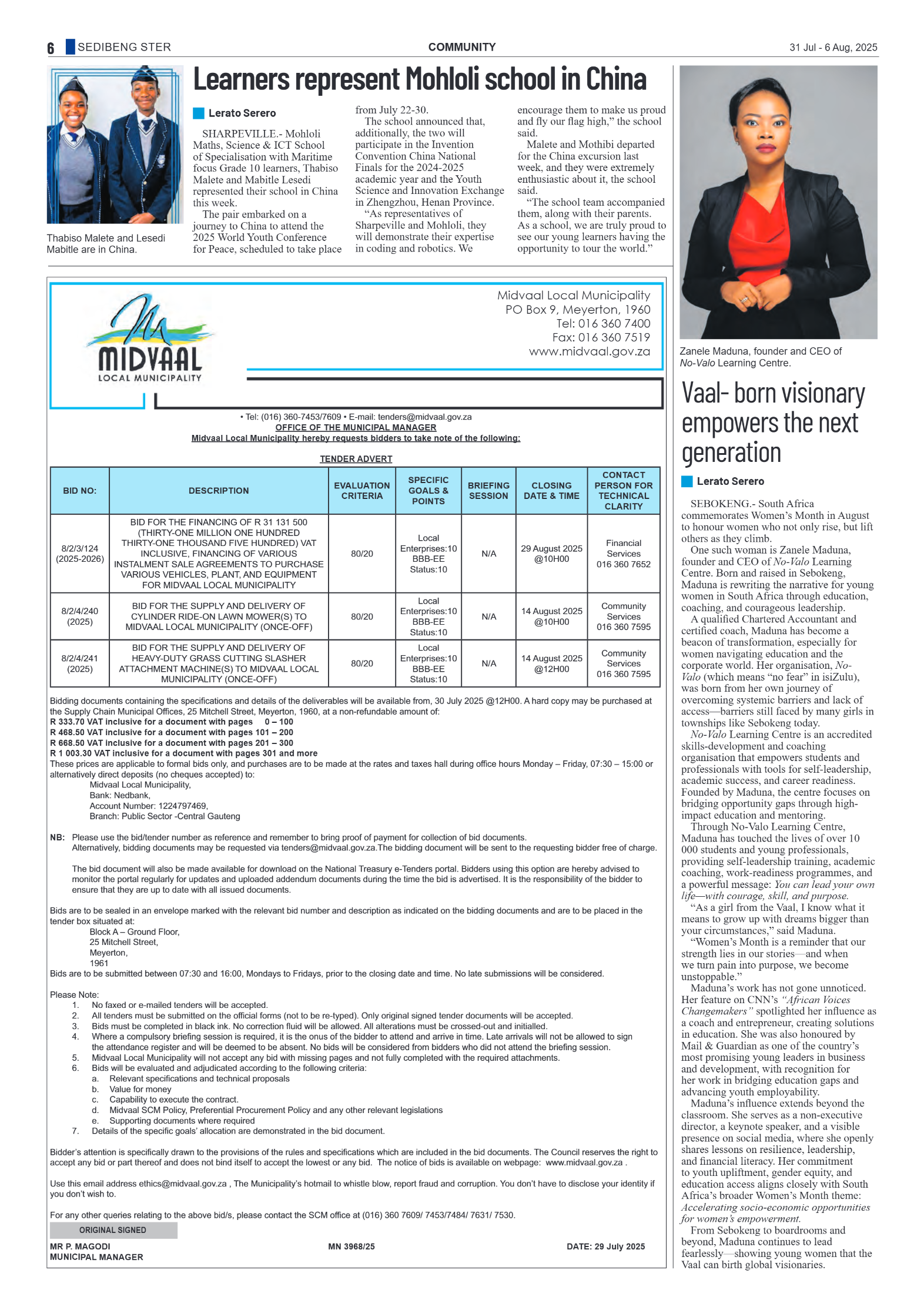 Sedibeng Ster 31 Jul – 6 Aug, 2025 page 6