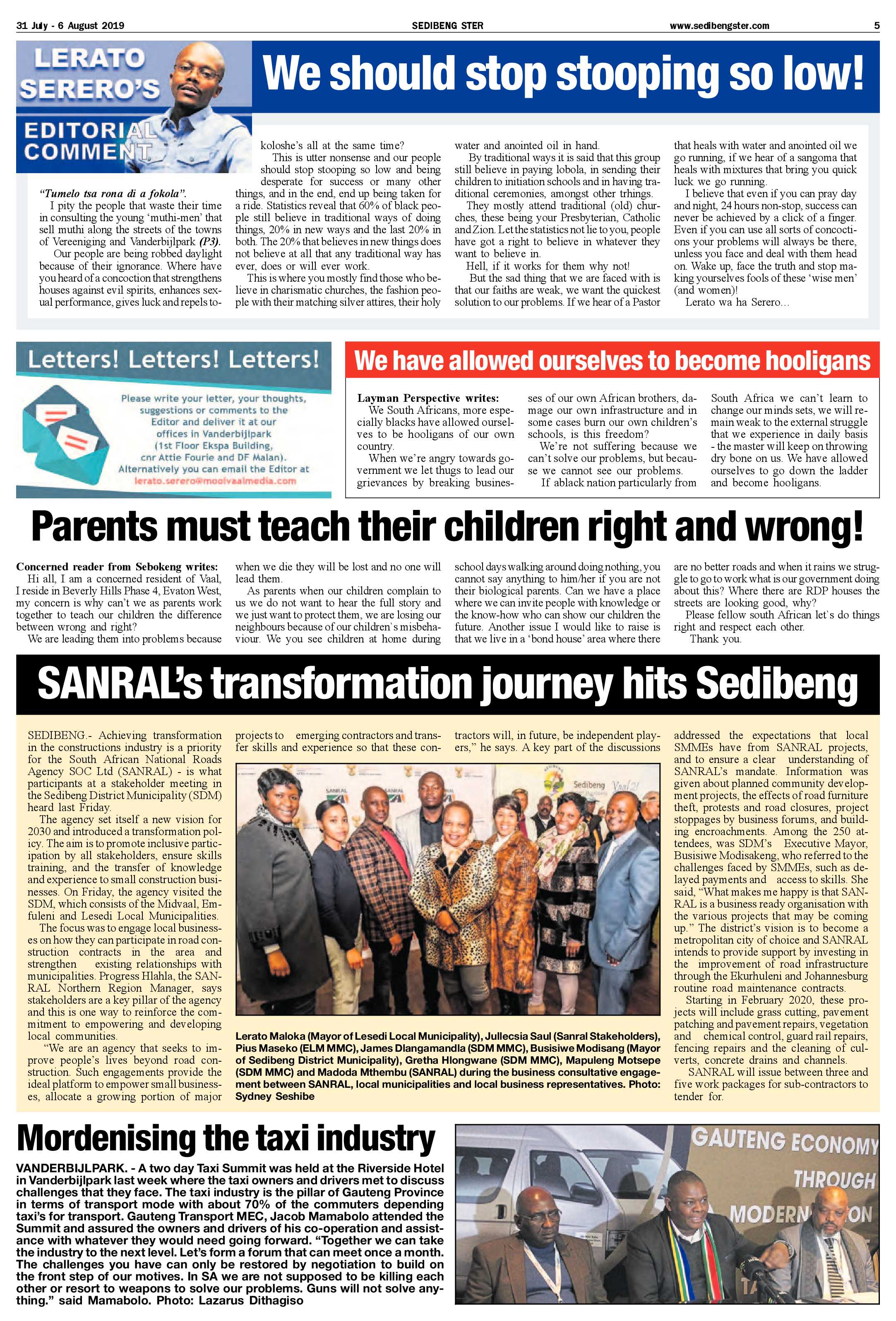 Sedibeng Ster 31 July – 6 August 2019 page 5