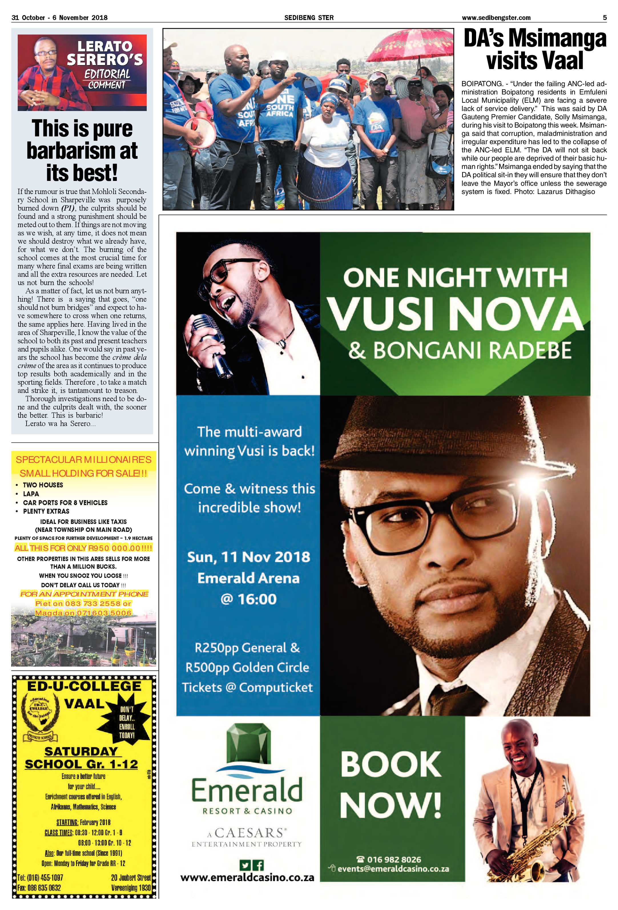Sedibeng Ster 31 October – 6 November 2018 page 5